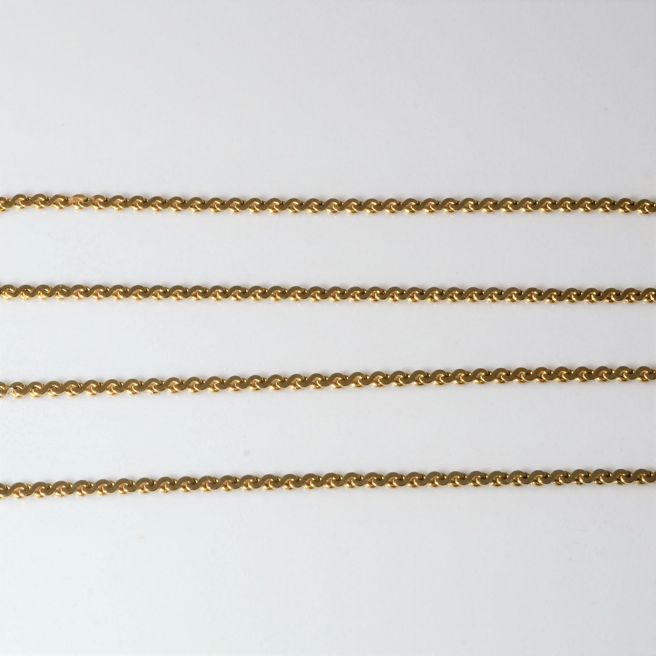 Chaîne serpentine en or jaune 10 carats | 16" |