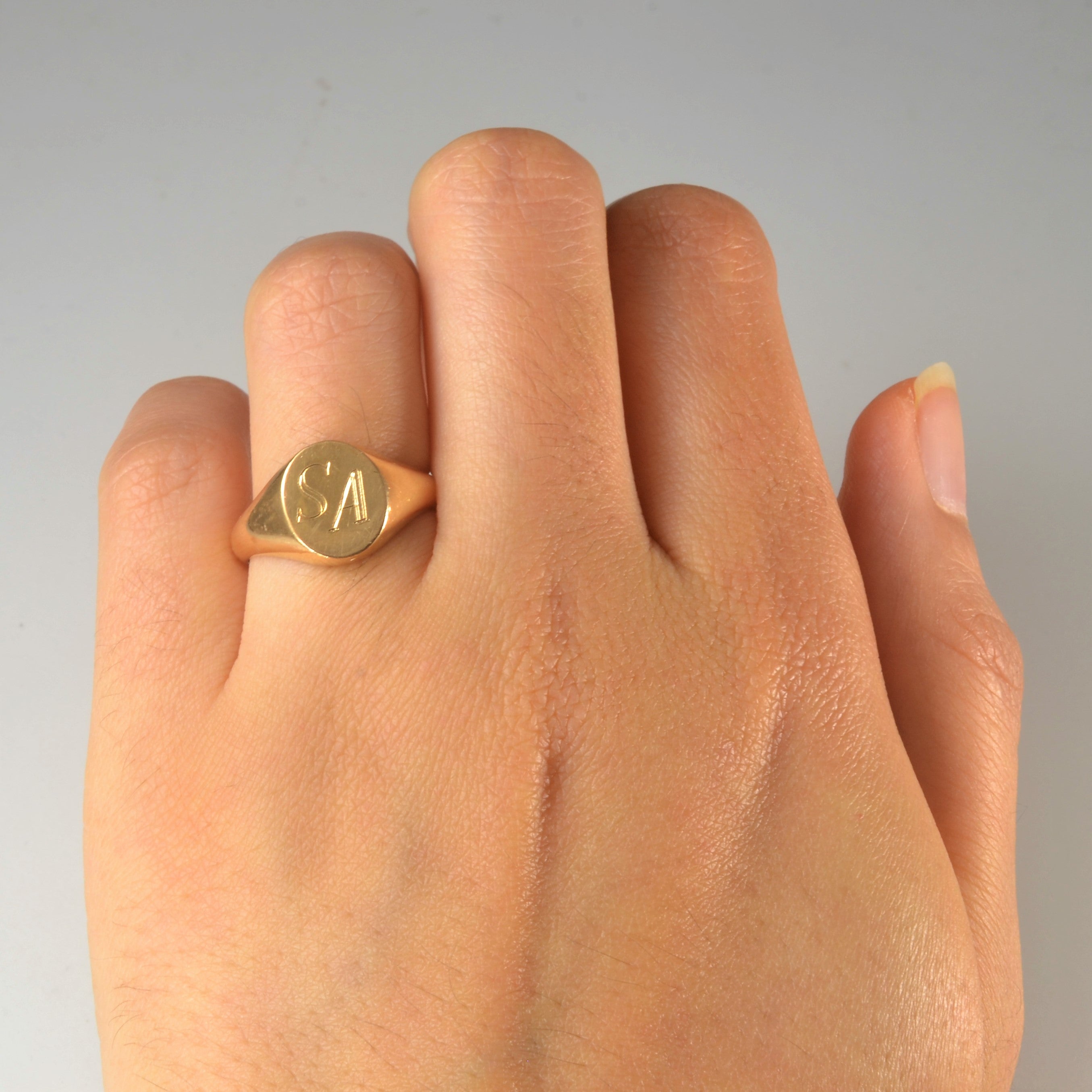 Initial 'SA' Signet Ring | SZ 6.75 |