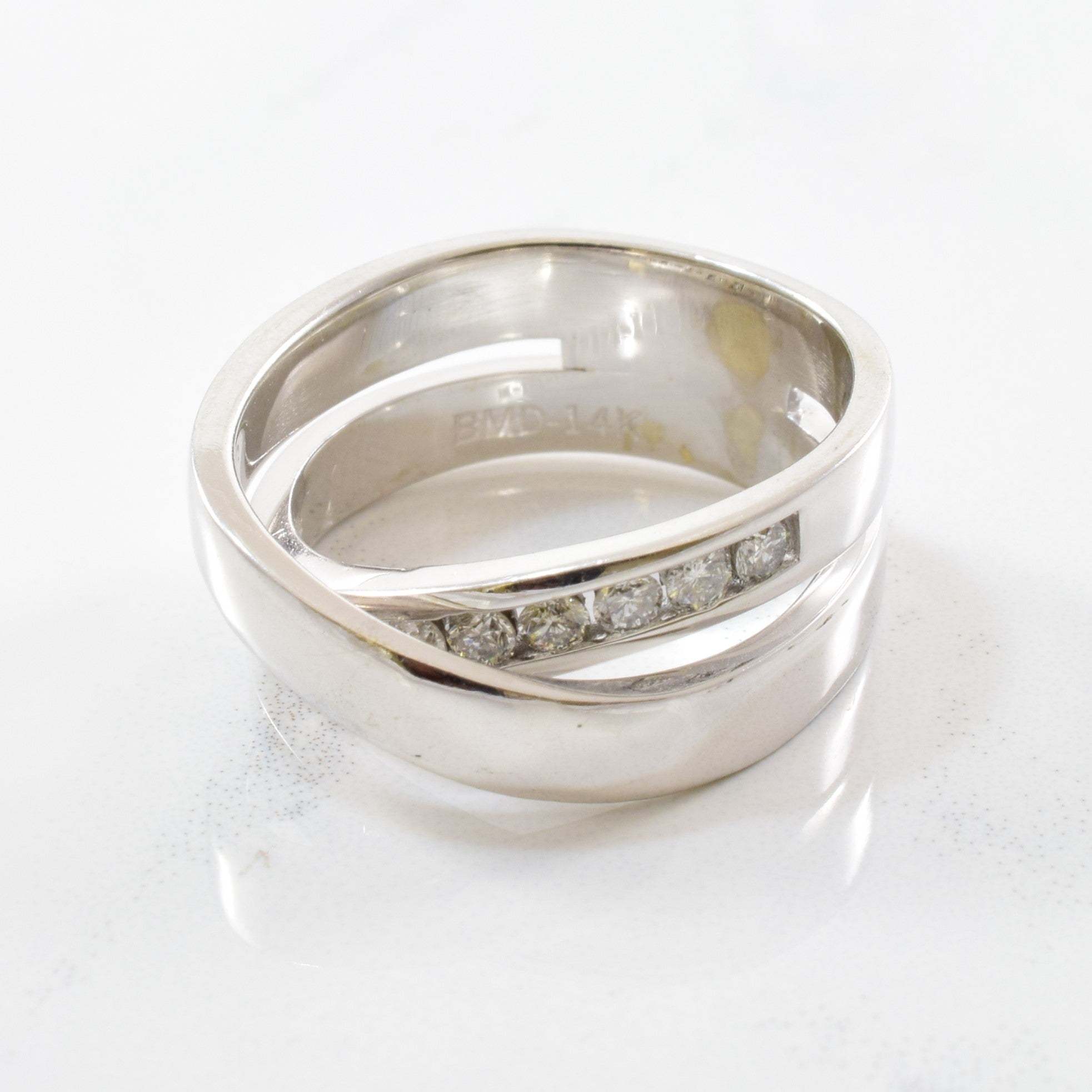 Diamond Channel Bypass Ring | 0.33ctw | SZ 6.5 |