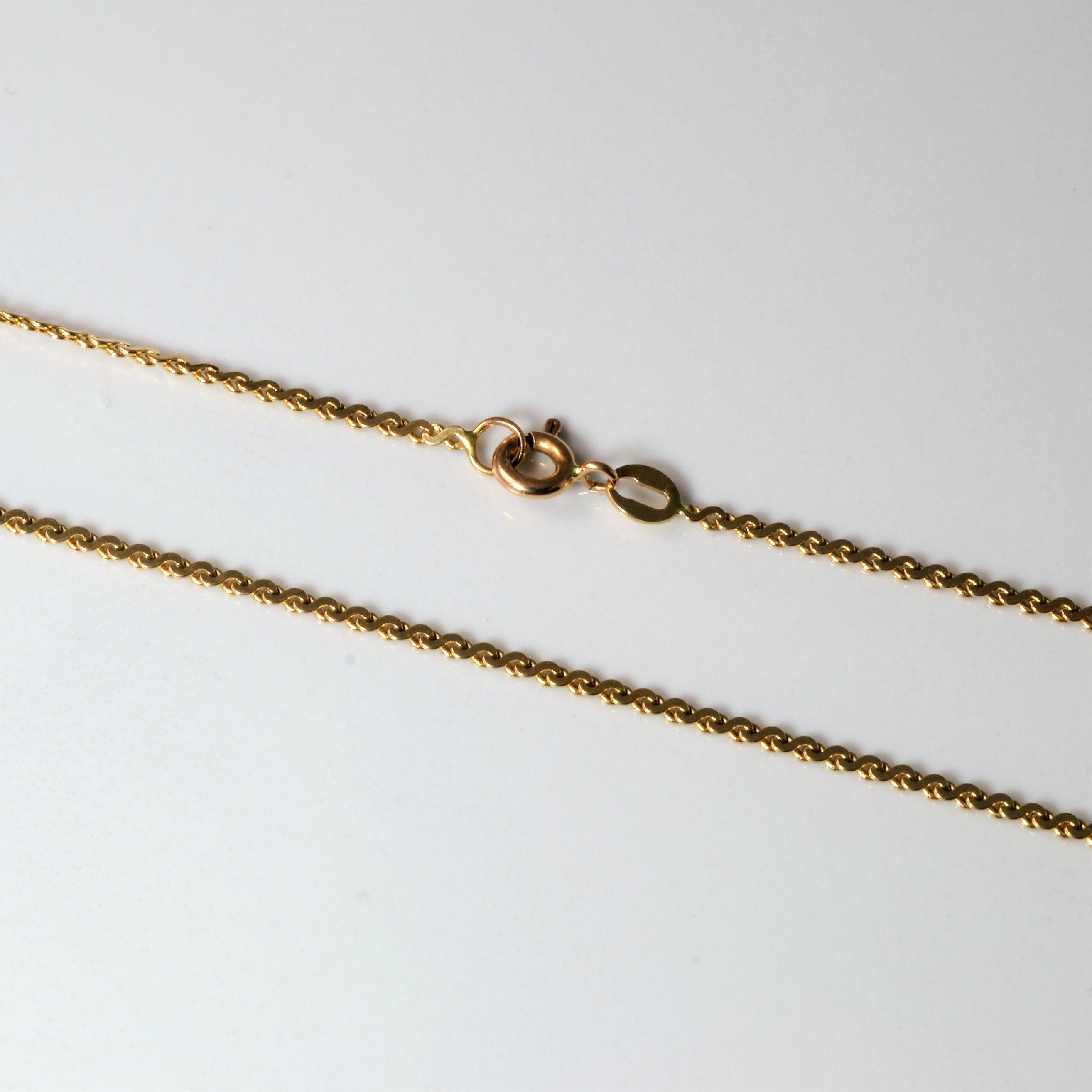 Chaîne serpentine en or jaune 10 carats | 16" |