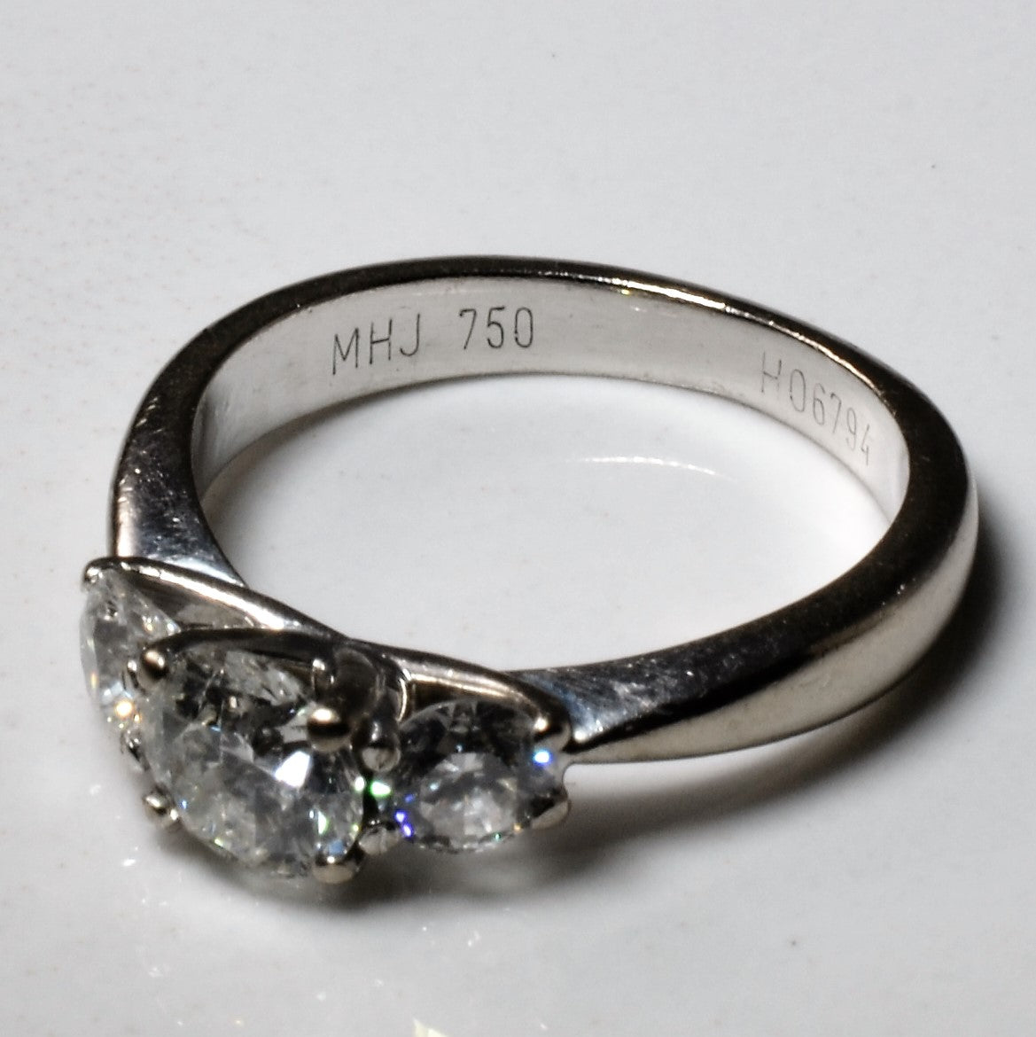 Three Stone Diamond Ring | 0.91ctw | SZ 4.5 |