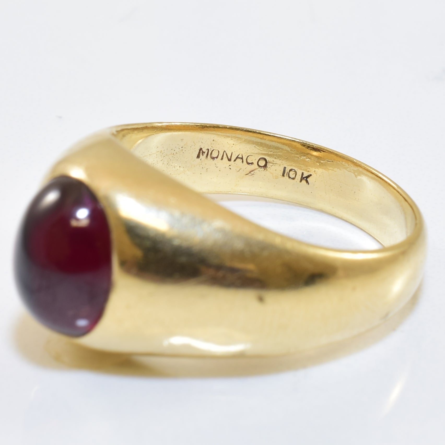 Cabochon Synthetic Ruby Ring | 3.80ct | SZ 10 |