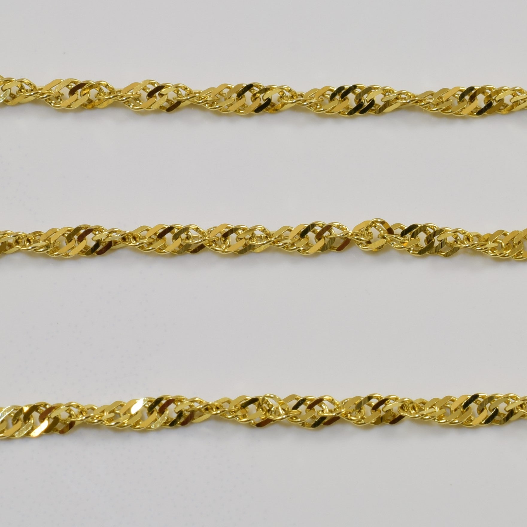 10k Yellow Gold Singapore Chain | 17.5" |