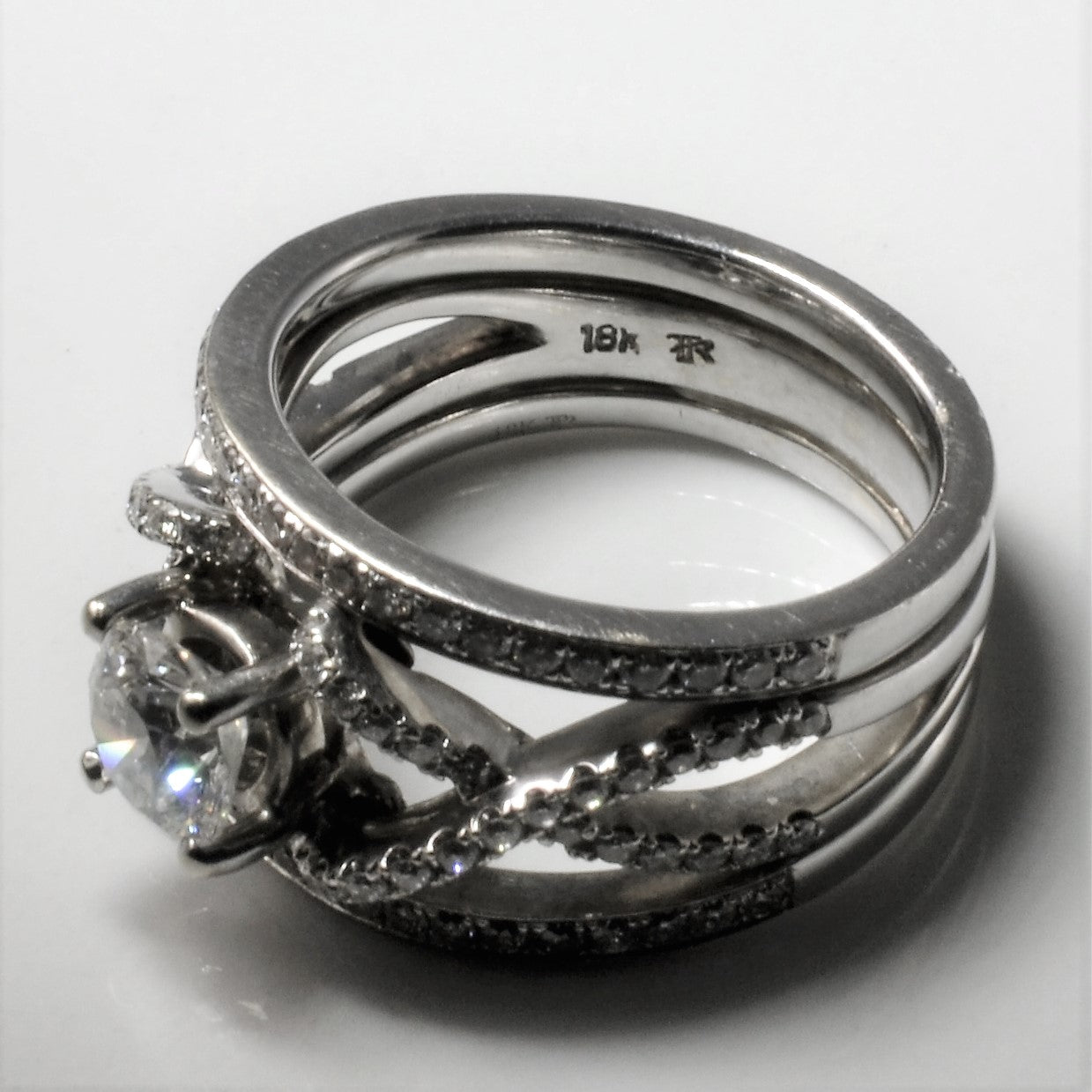 Soldered Diamond Infinity Wedding Set | 1.33ctw | SZ 5.75 |