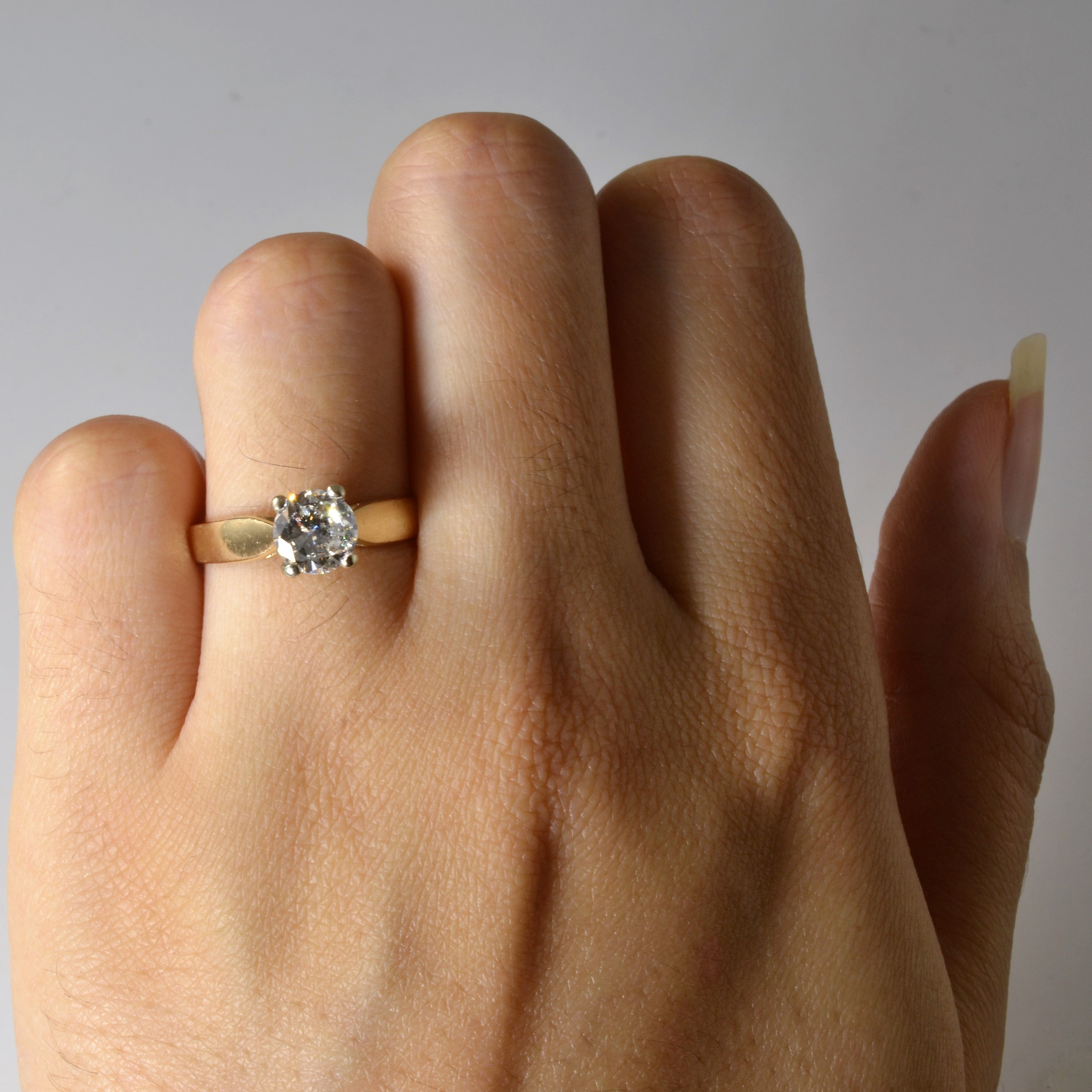 Basket Set Solitaire Diamond Ring | 0.92ct | SZ 6.5 |