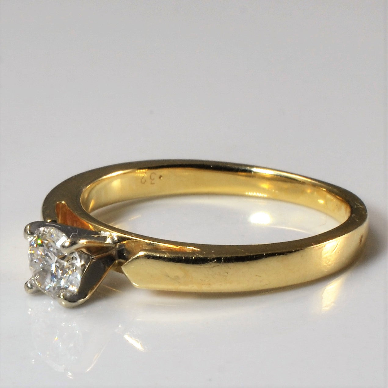 Tapered Diamond Solitaire Ring | 0.31ct | SZ 5.5 |