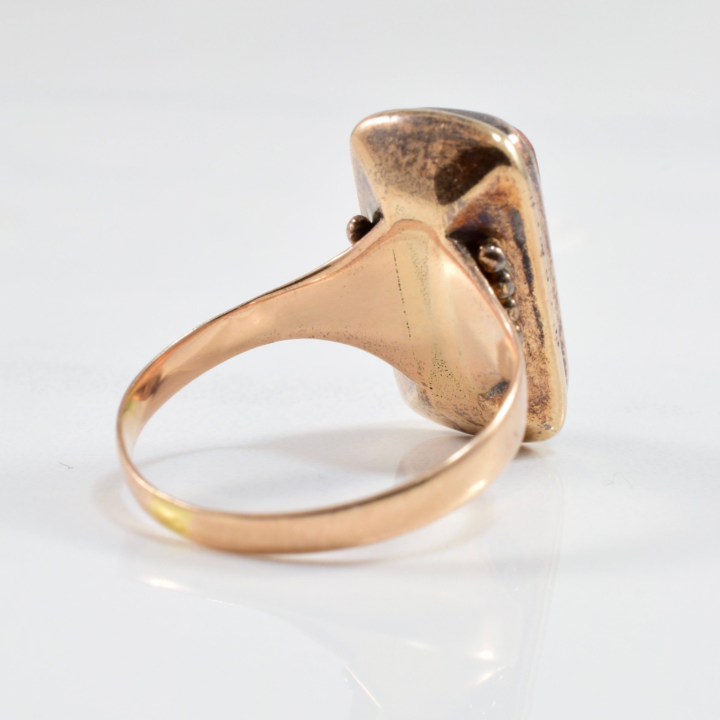 Antique Onyx Cameo Ring | 2.00ct | SZ 7 |