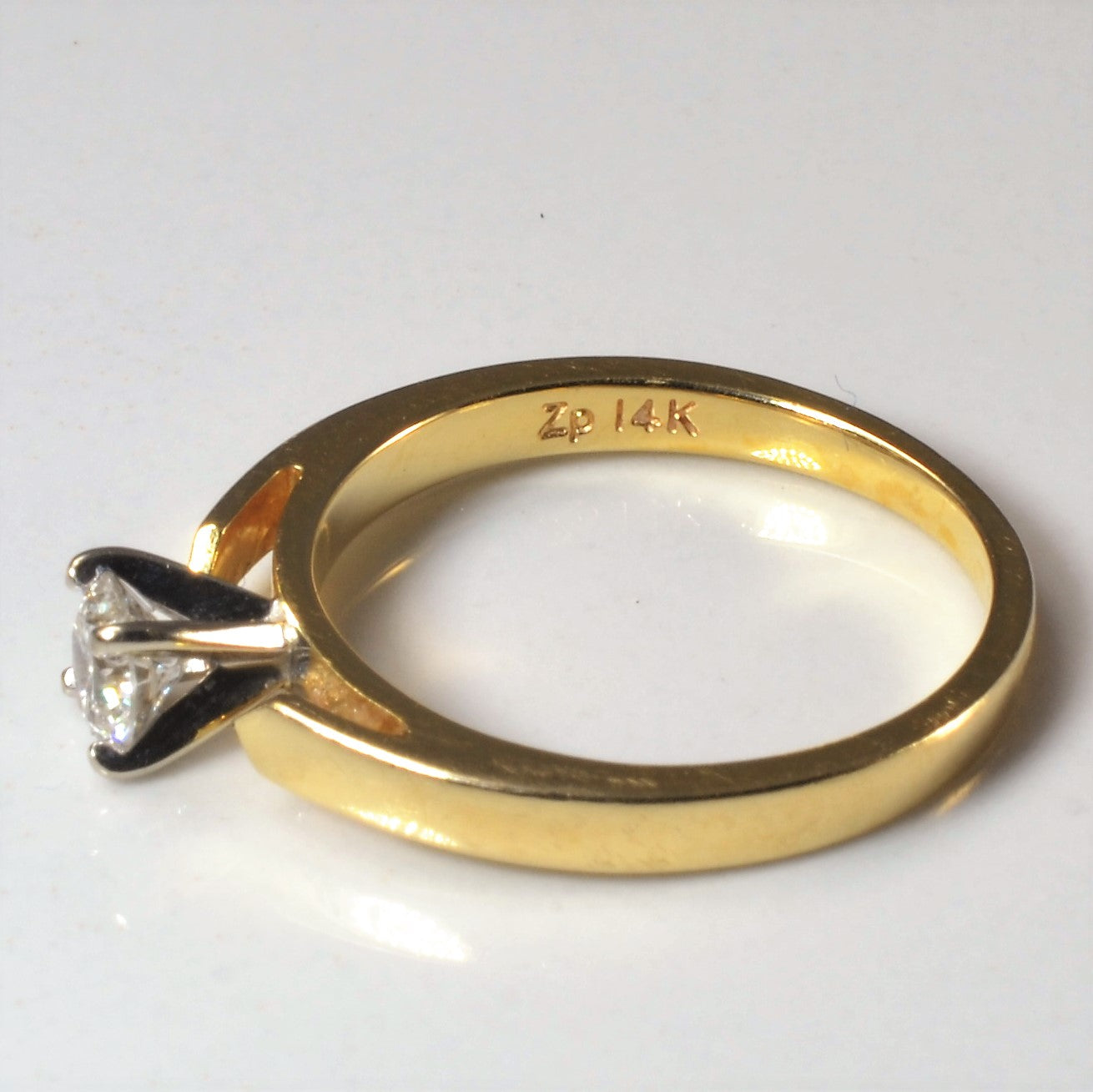 Tapered Diamond Solitaire Ring | 0.31ct | SZ 5.5 |