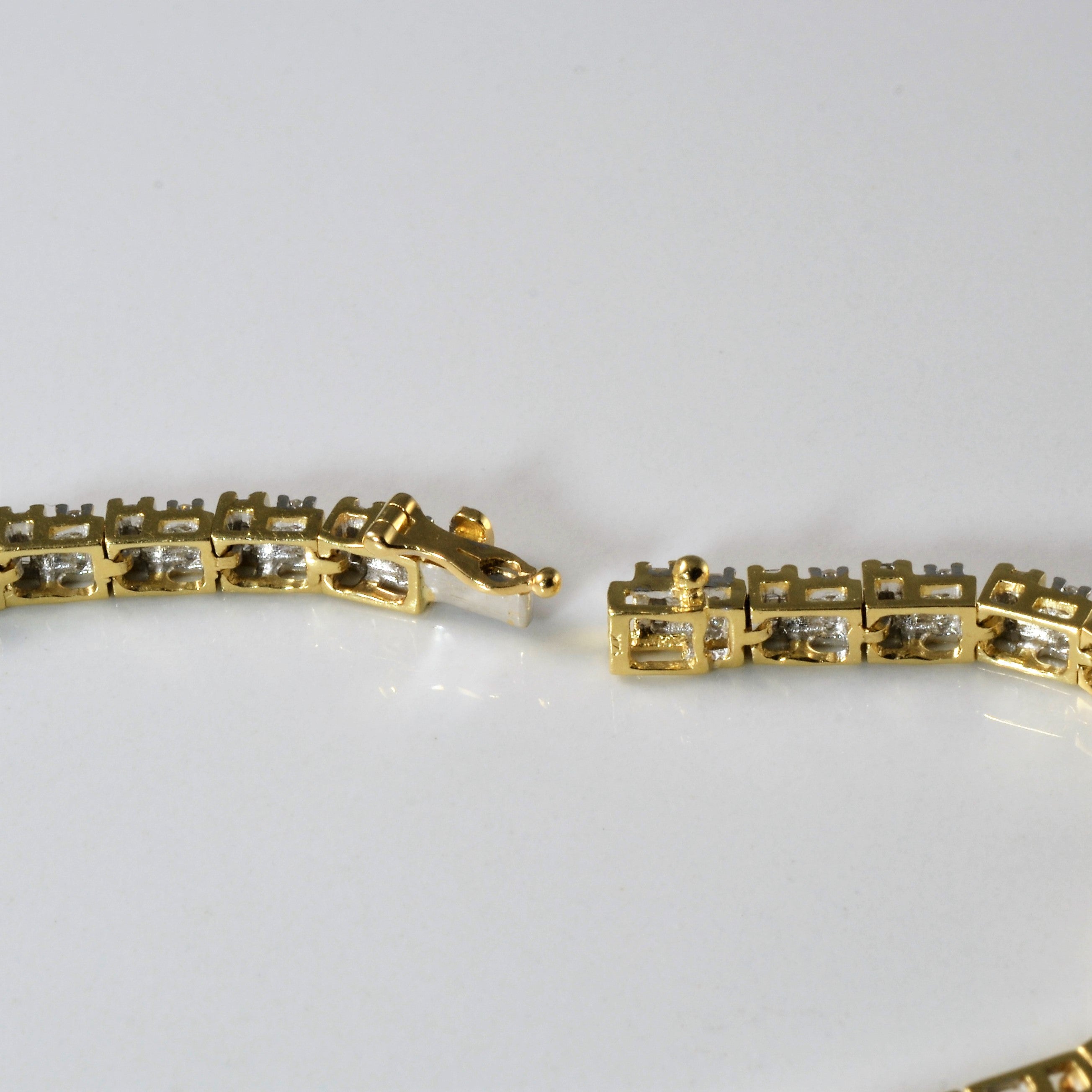 Mixed Cut Diamond Tennis 14k Bracelet | 0.60ctw | 6.75" |