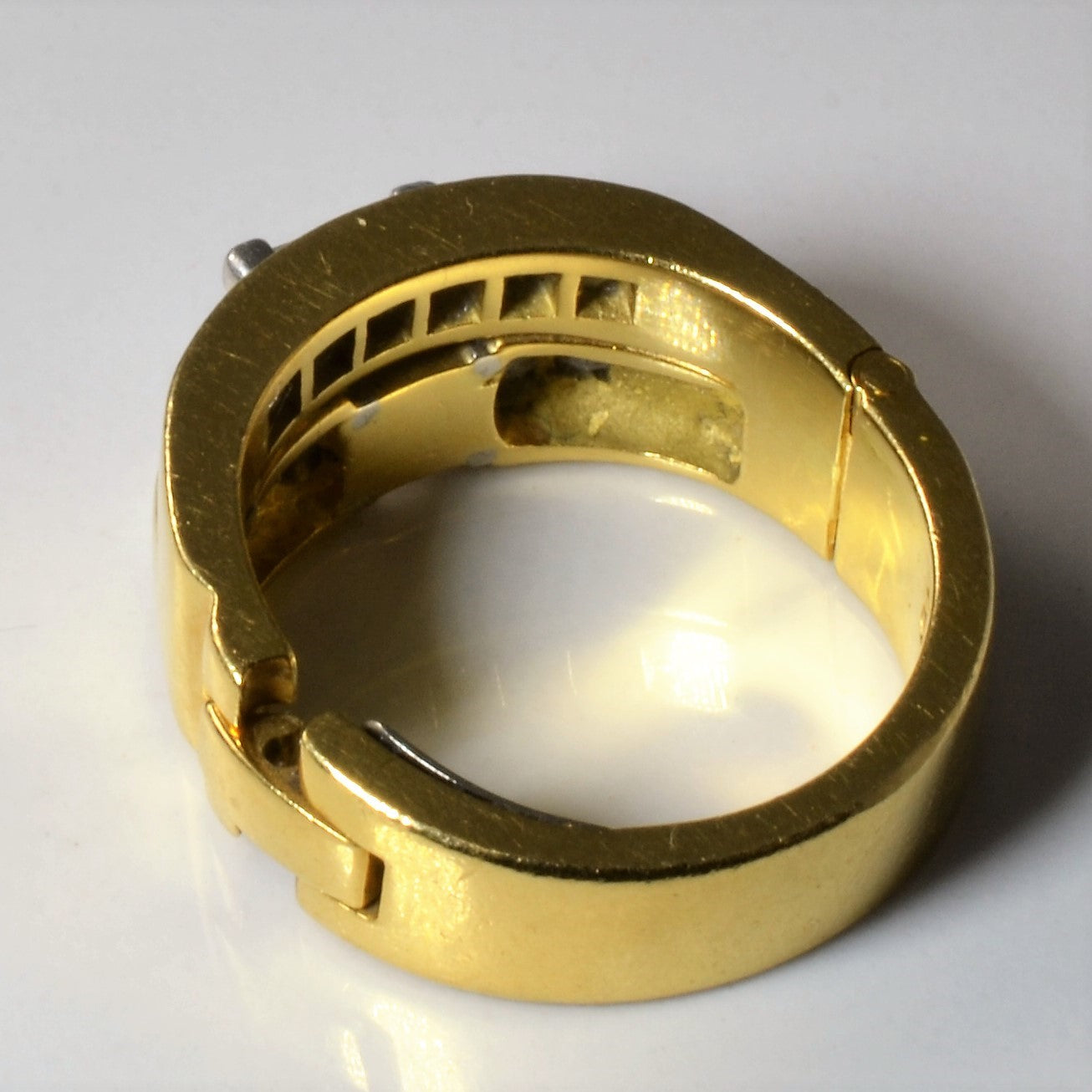 Hinged Arthritic Shank Diamond Wedding Set | 2.17ctw | SZ 6.75 |