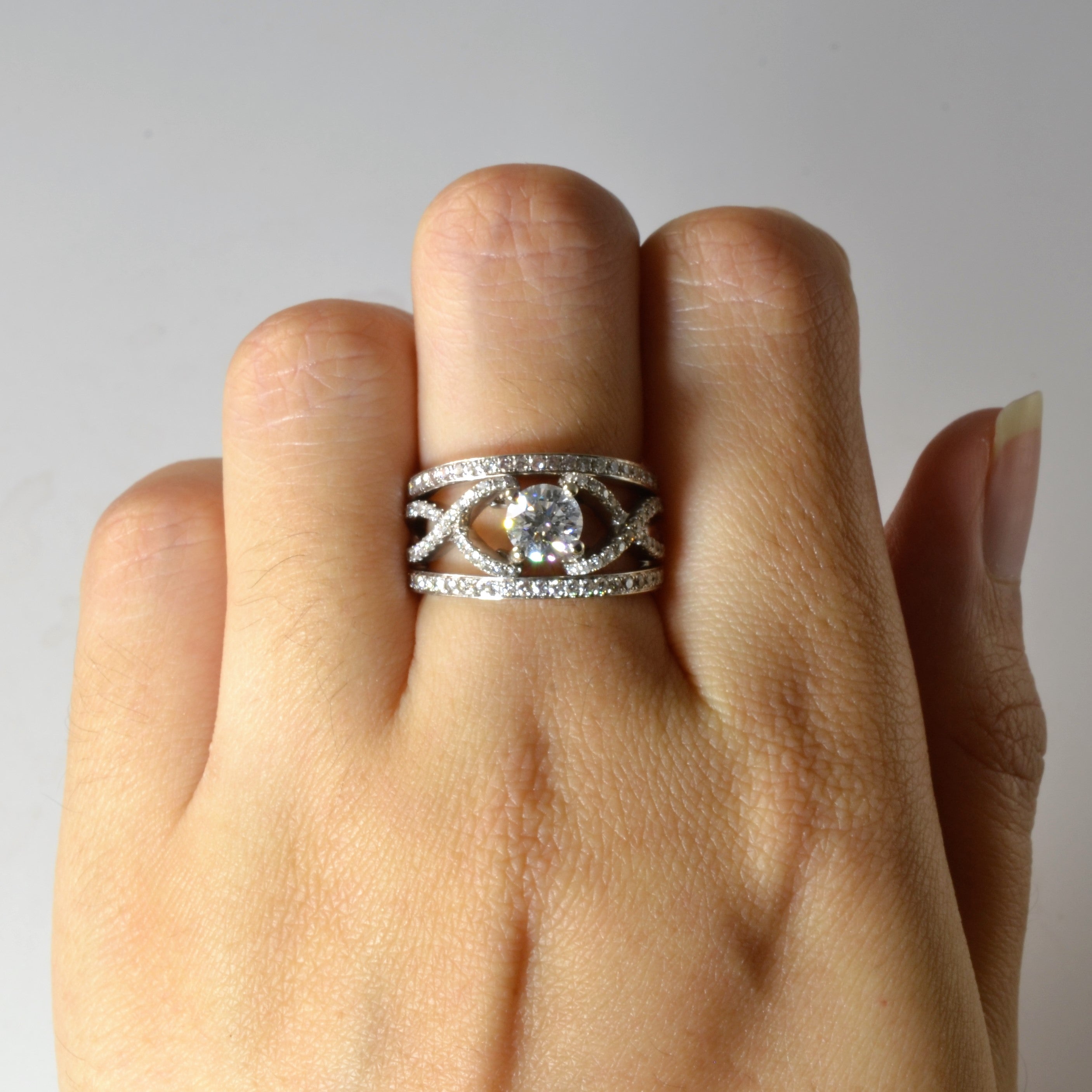 Soldered Diamond Infinity Wedding Set | 1.33ctw | SZ 5.75 |