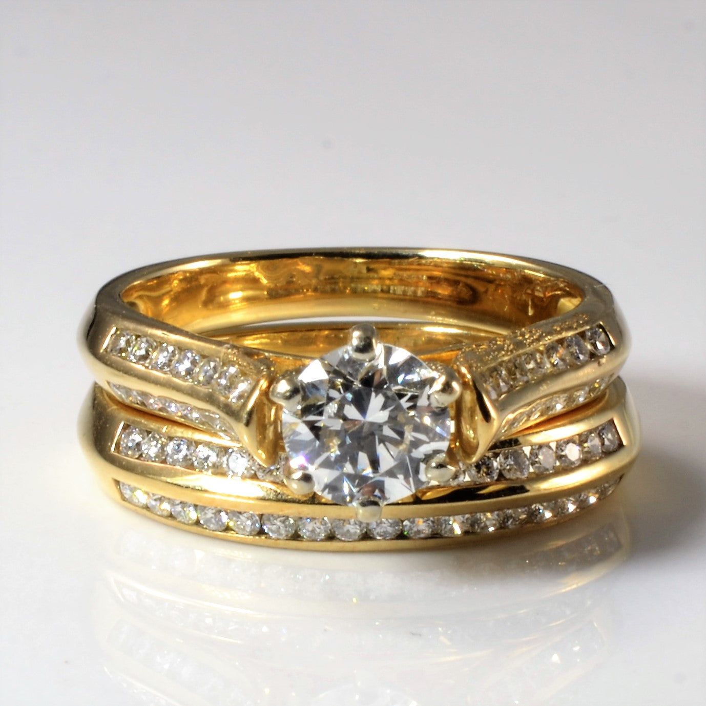 Tapered Diamond Wedding Set | 1.14ctw | SZ 5.75 |