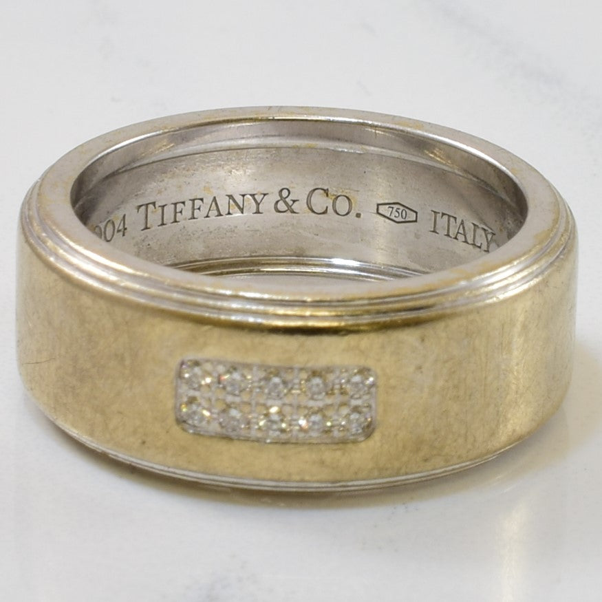 Tiffany & Co.' Pave Diamond Detailed Band | 0.05ctw | SZ 7 |