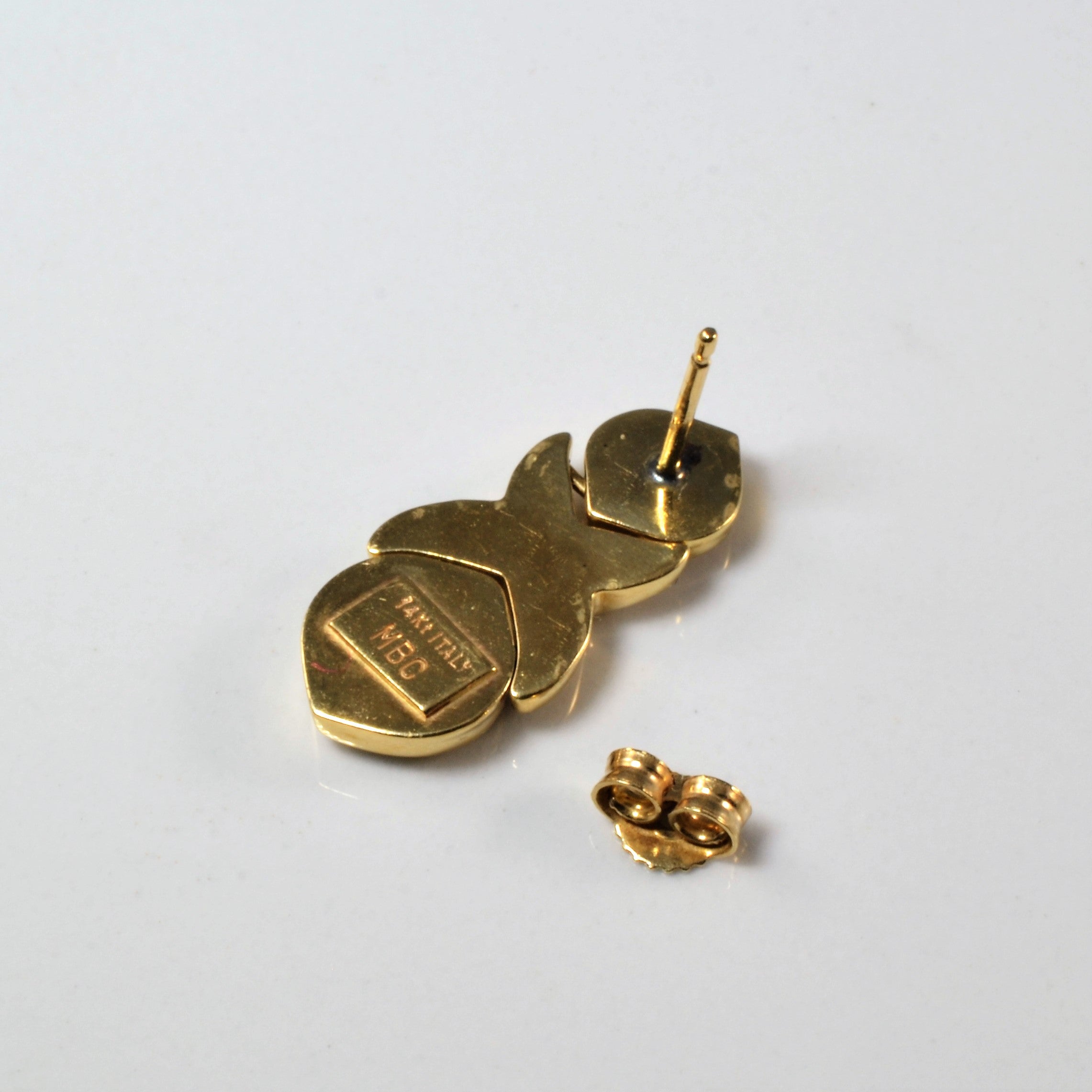 Chain Link Drop Stud Earrings |