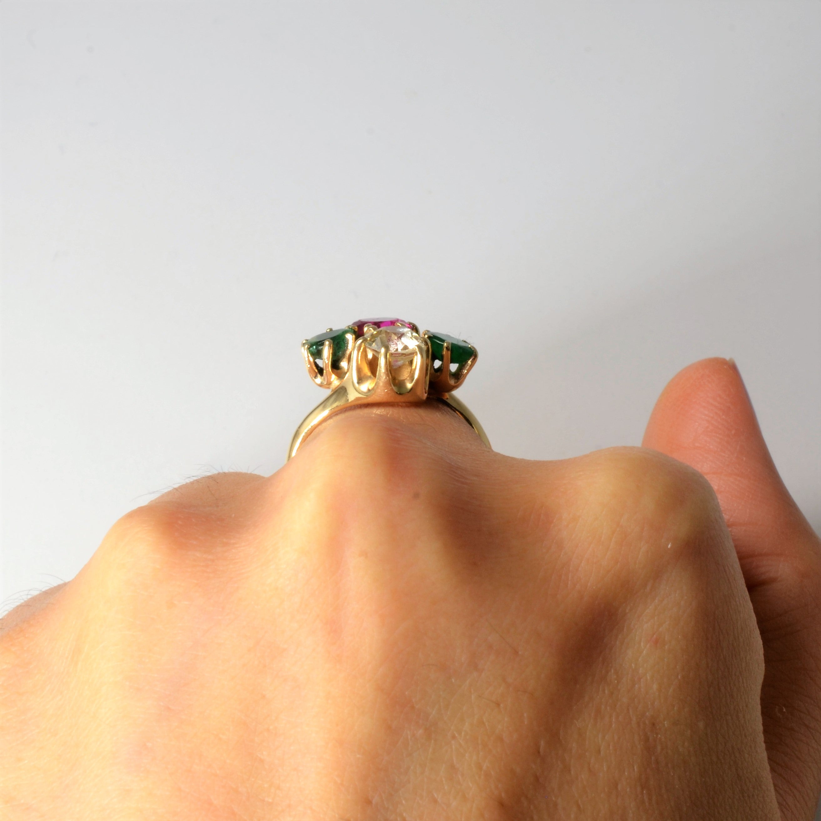 Custom Retro Multi Gem Ring | 0.68ct, 0.50ctw, 0.90ct | SZ 6.5 |