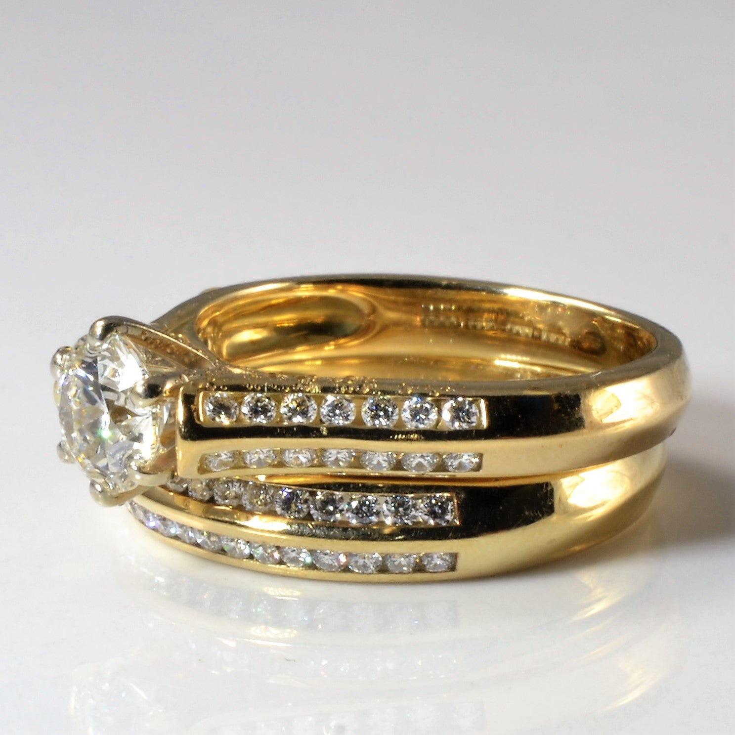 Tapered Diamond Wedding Set | 1.14ctw | SZ 5.75 |