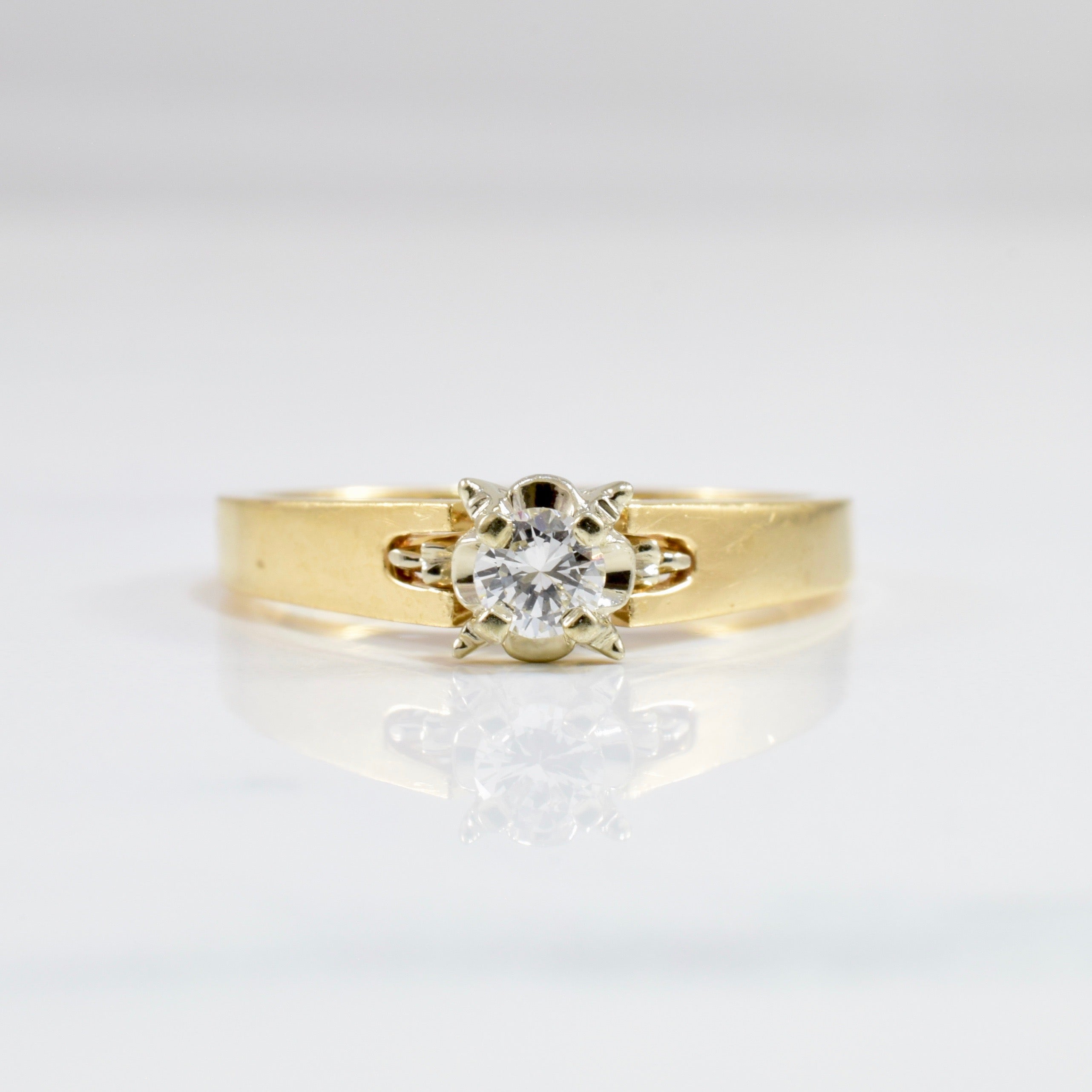 Illusion Set Solitaire Engagement Ring | 0.15 ct SZ 5.75 |