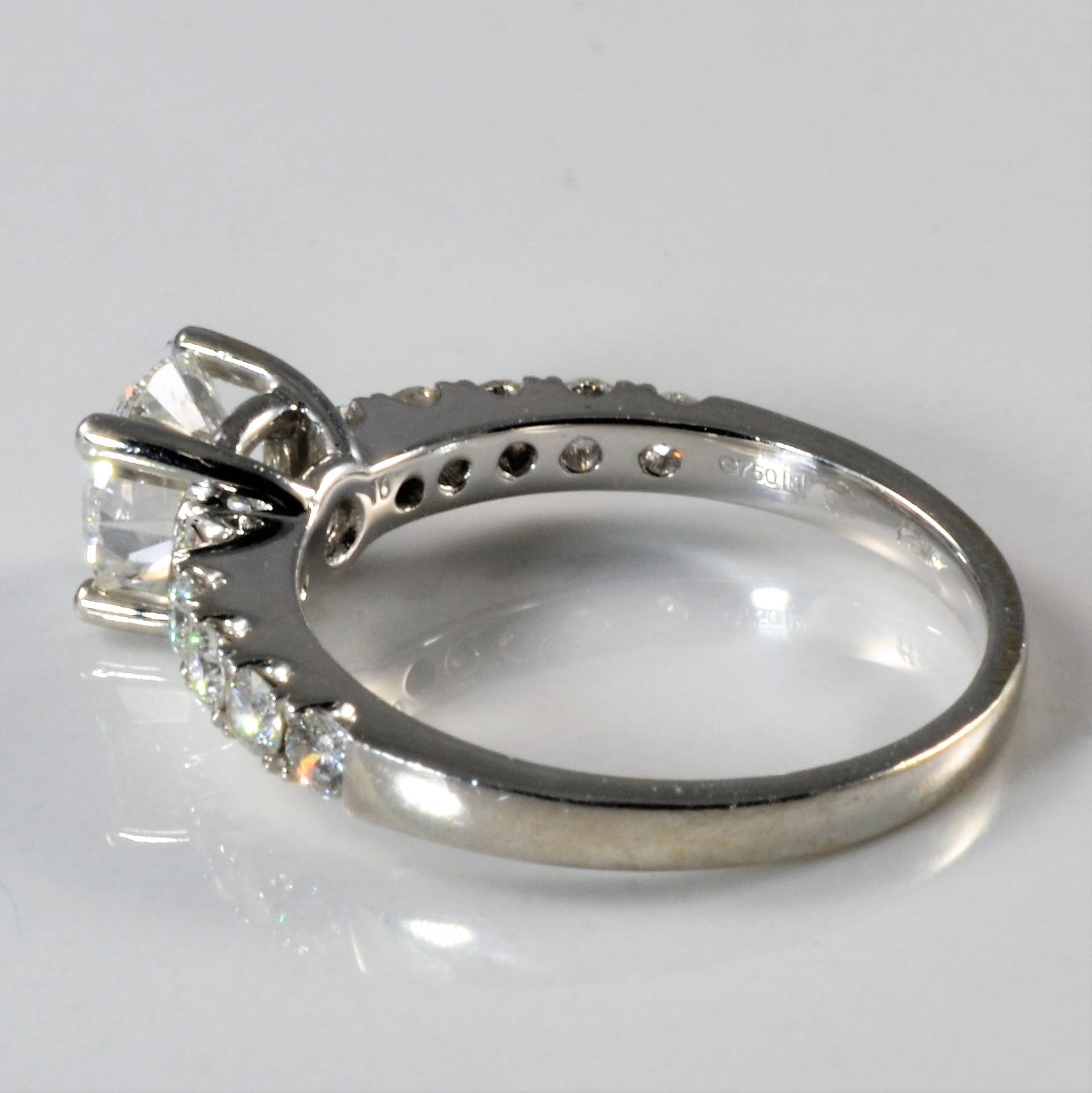 Pave Band Diamond Engagement Ring | 1.40ctw | SZ 6 |