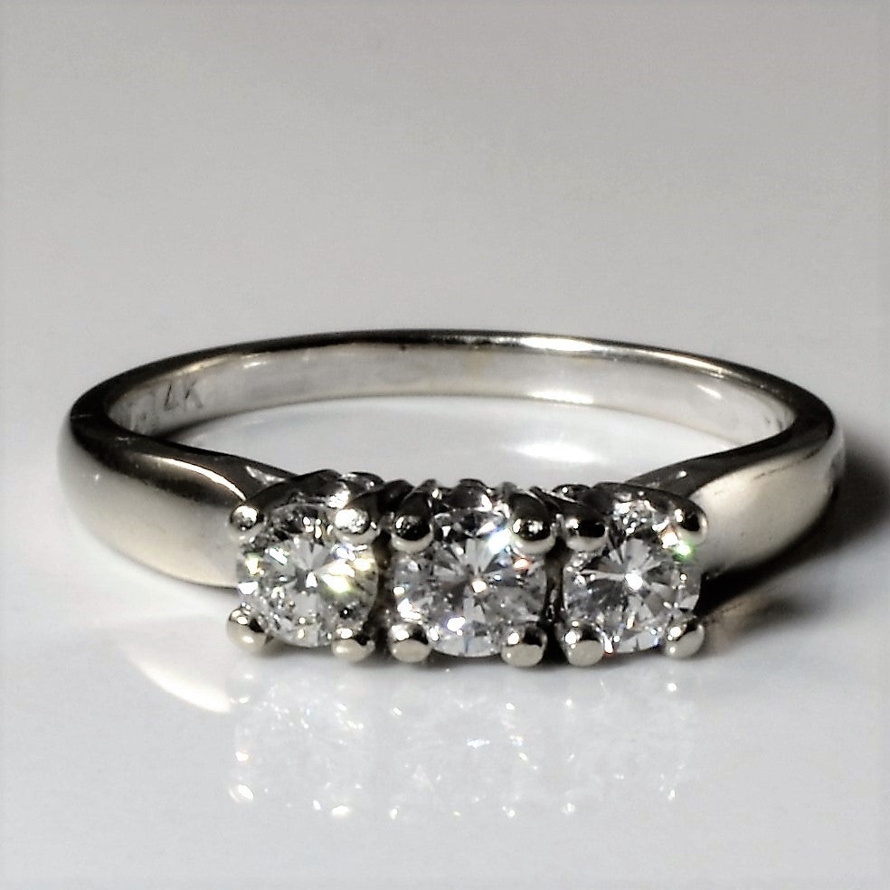 Three Stone Diamond Engagement Ring | 0.46ctw | SZ 6.75 |
