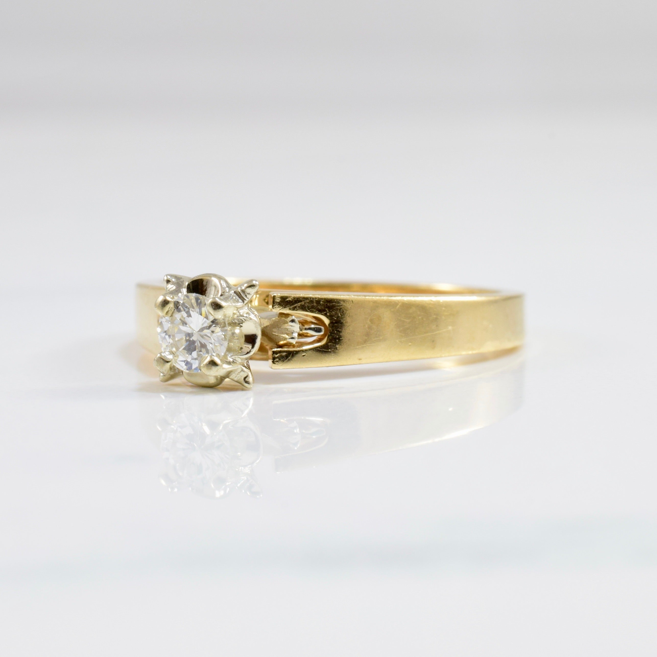 Illusion Set Solitaire Engagement Ring | 0.15 ct SZ 5.75 |
