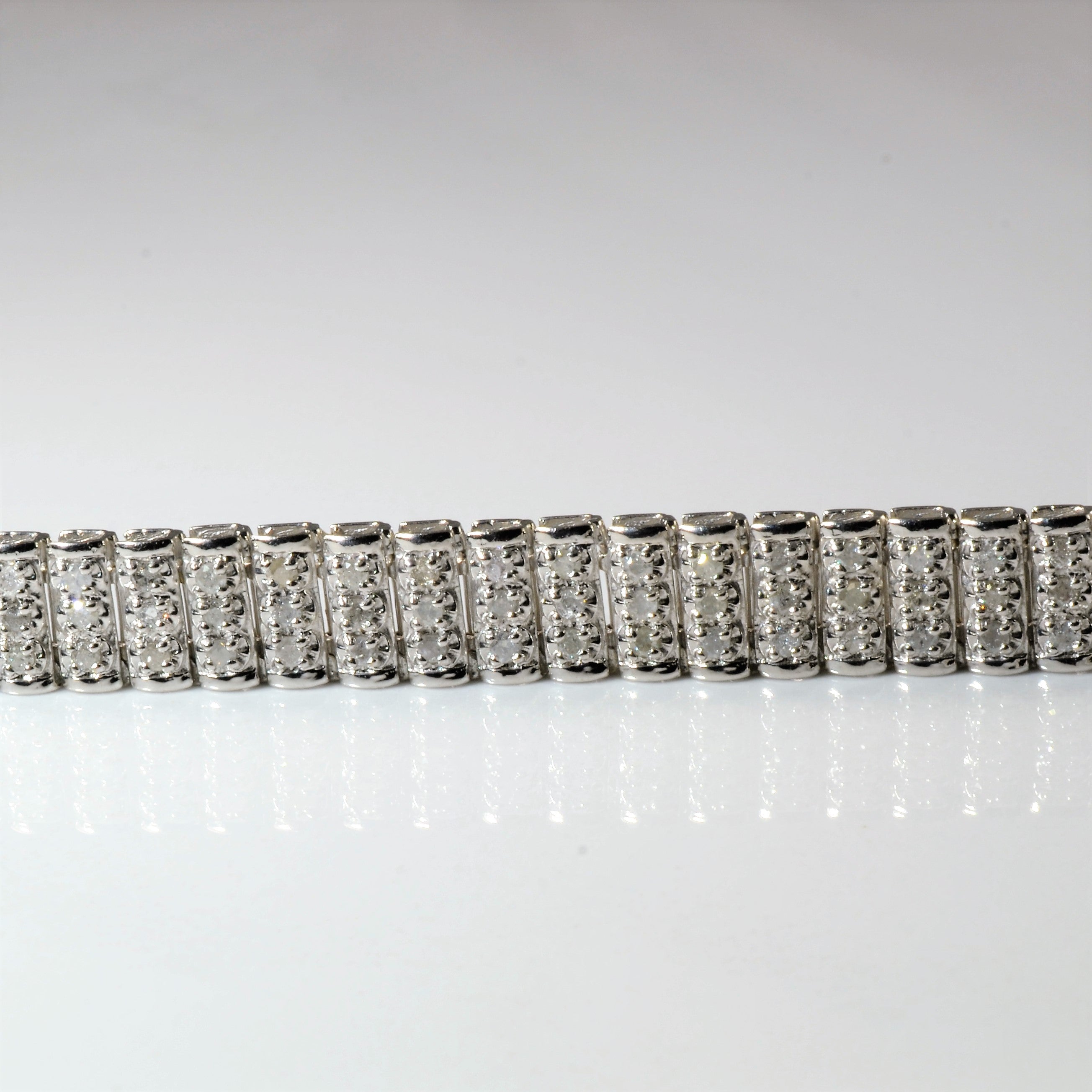 Diamond Wide Link Bracelet | 2.25ctw | 7" |