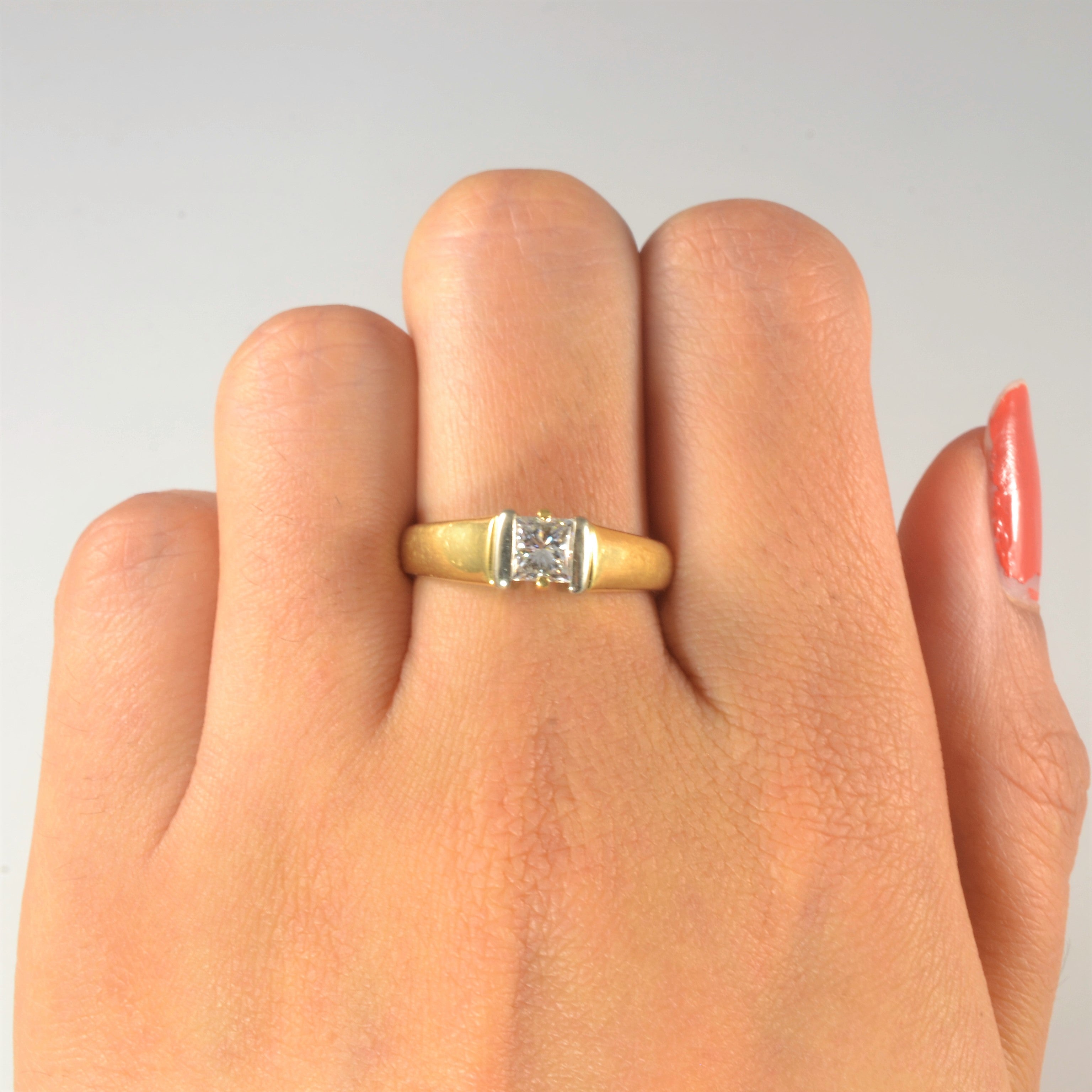 Flush Princess Diamond Engagement Ring | 0.50ct | SZ 6.75 |