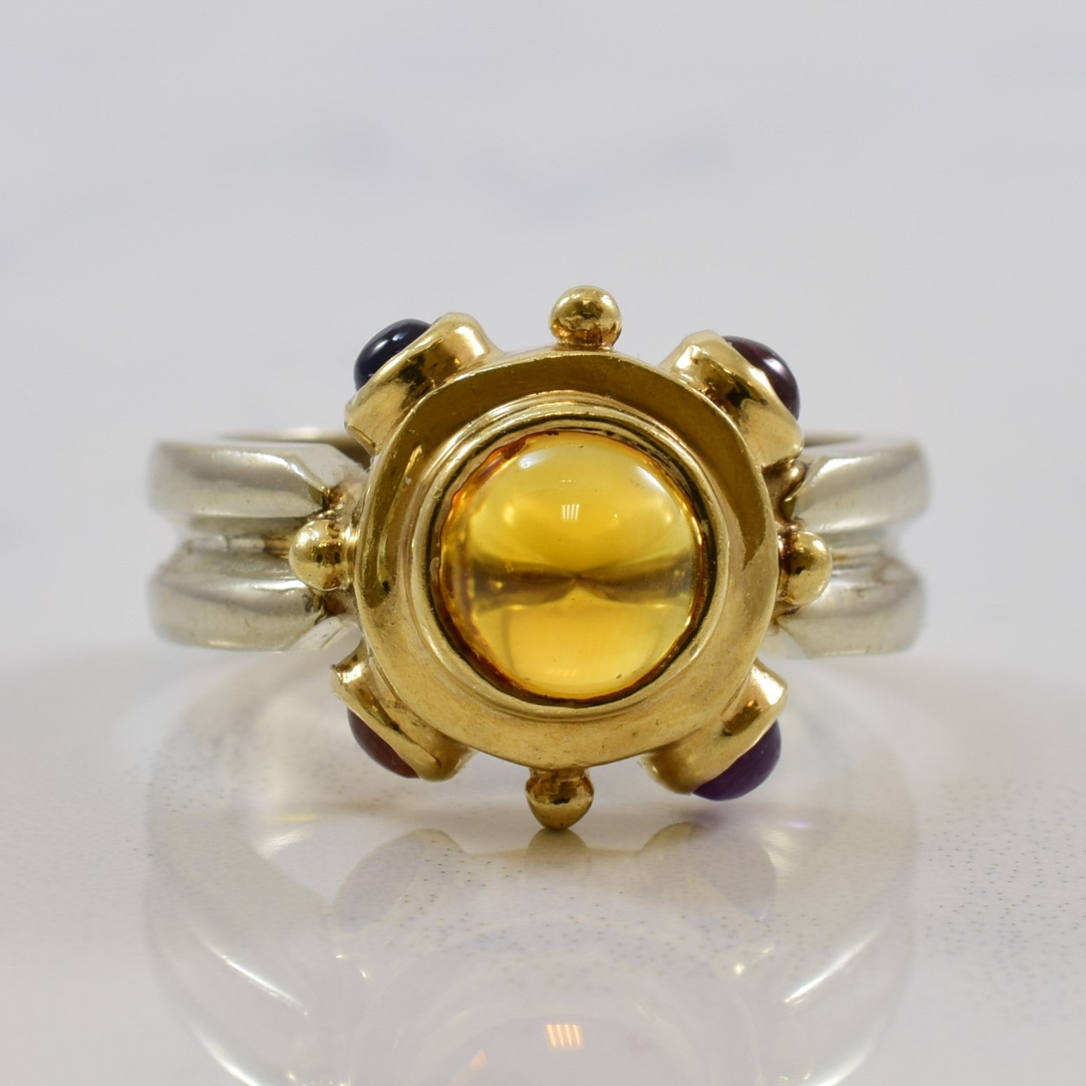 Multi Gem Cabochon Cocktail Ring | 2.00ctw | SZ 6 |