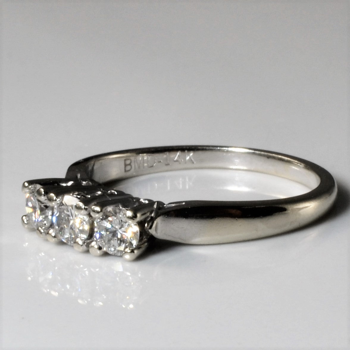 Three Stone Diamond Engagement Ring | 0.46ctw | SZ 6.75 |