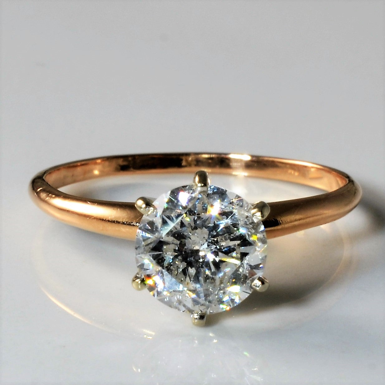 Six Prong High Set Solitaire Diamond Ring | 1.25ct | SZ 6.5 |