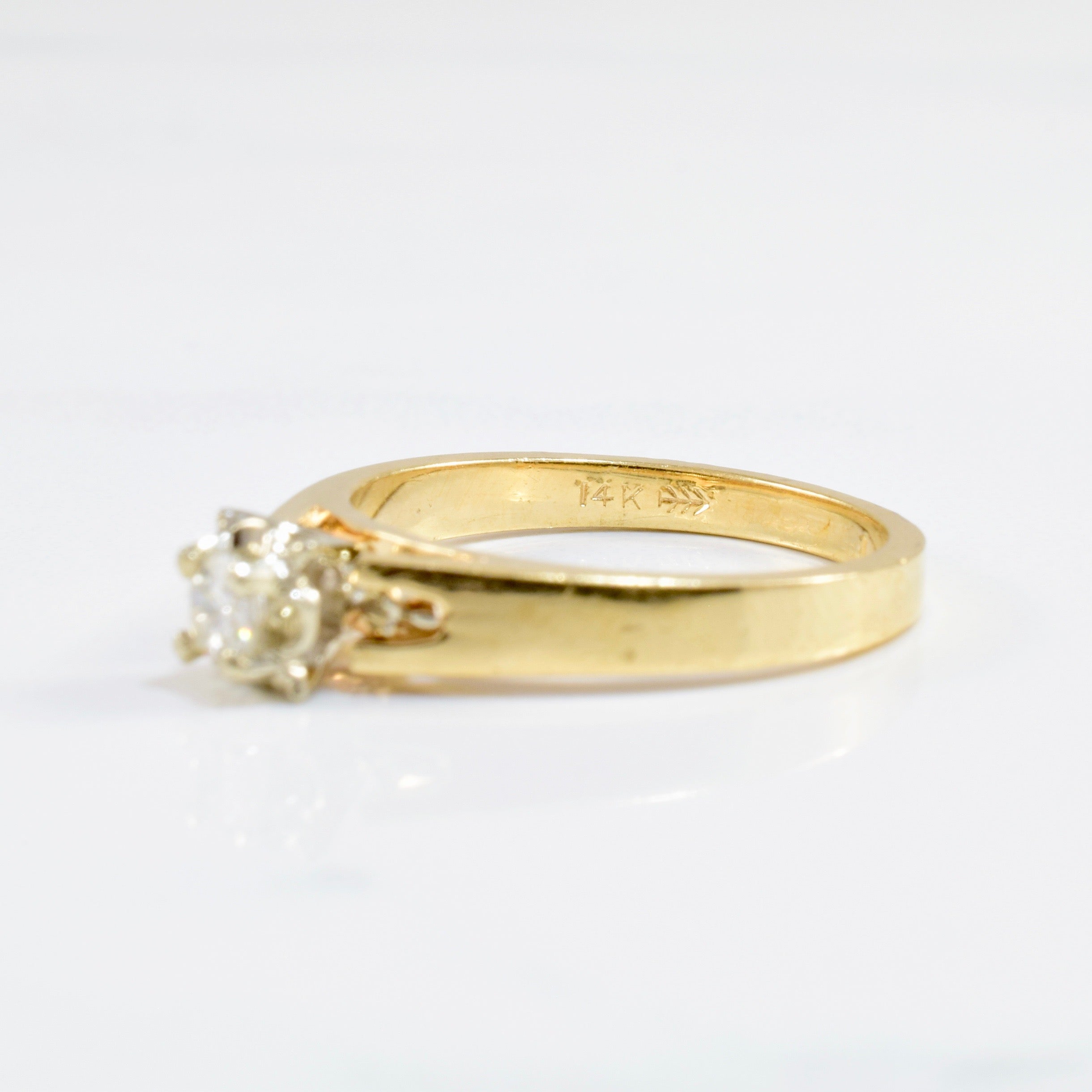Illusion Set Solitaire Engagement Ring | 0.15 ct SZ 5.75 |