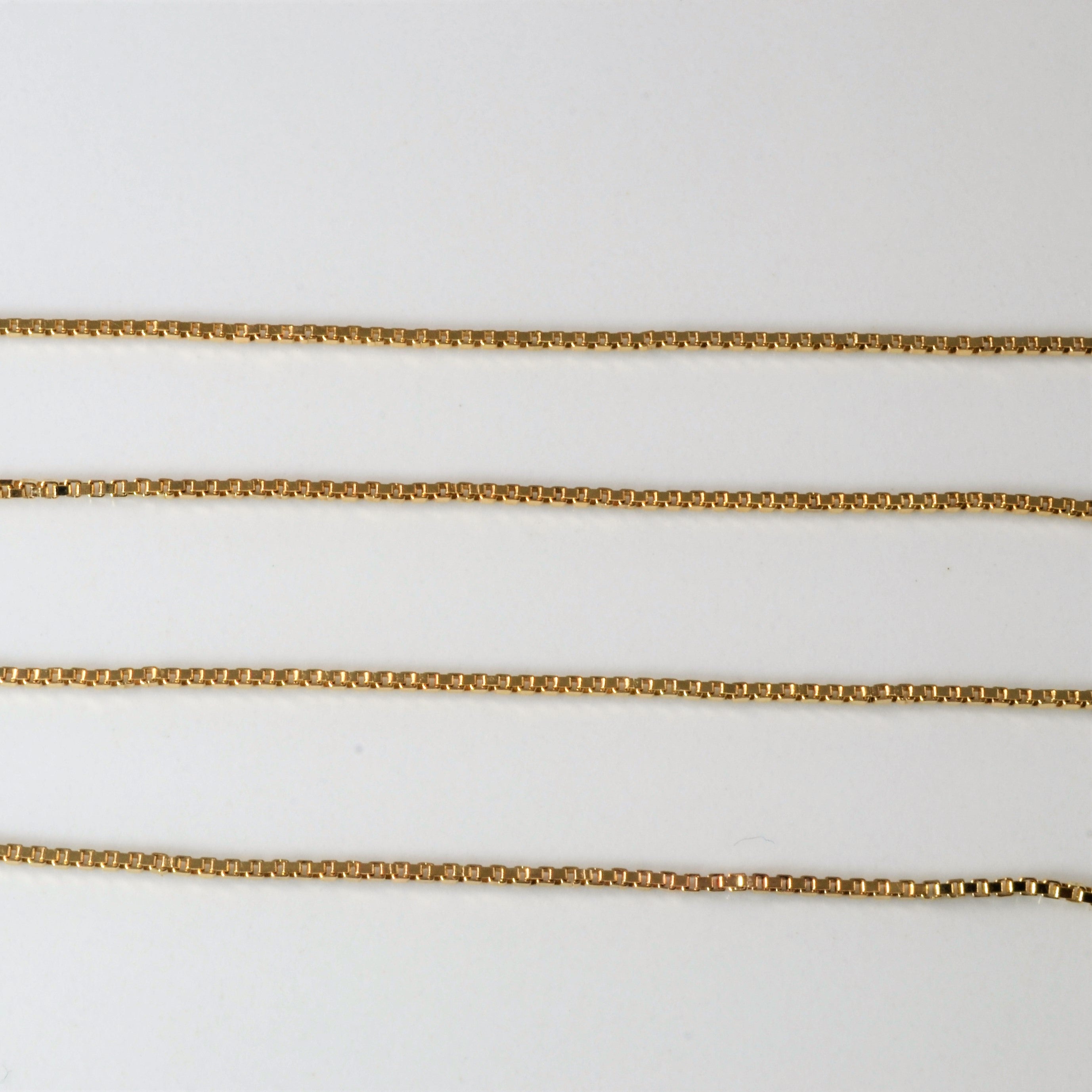 10k Yellow Gold Box Chain | 17"|