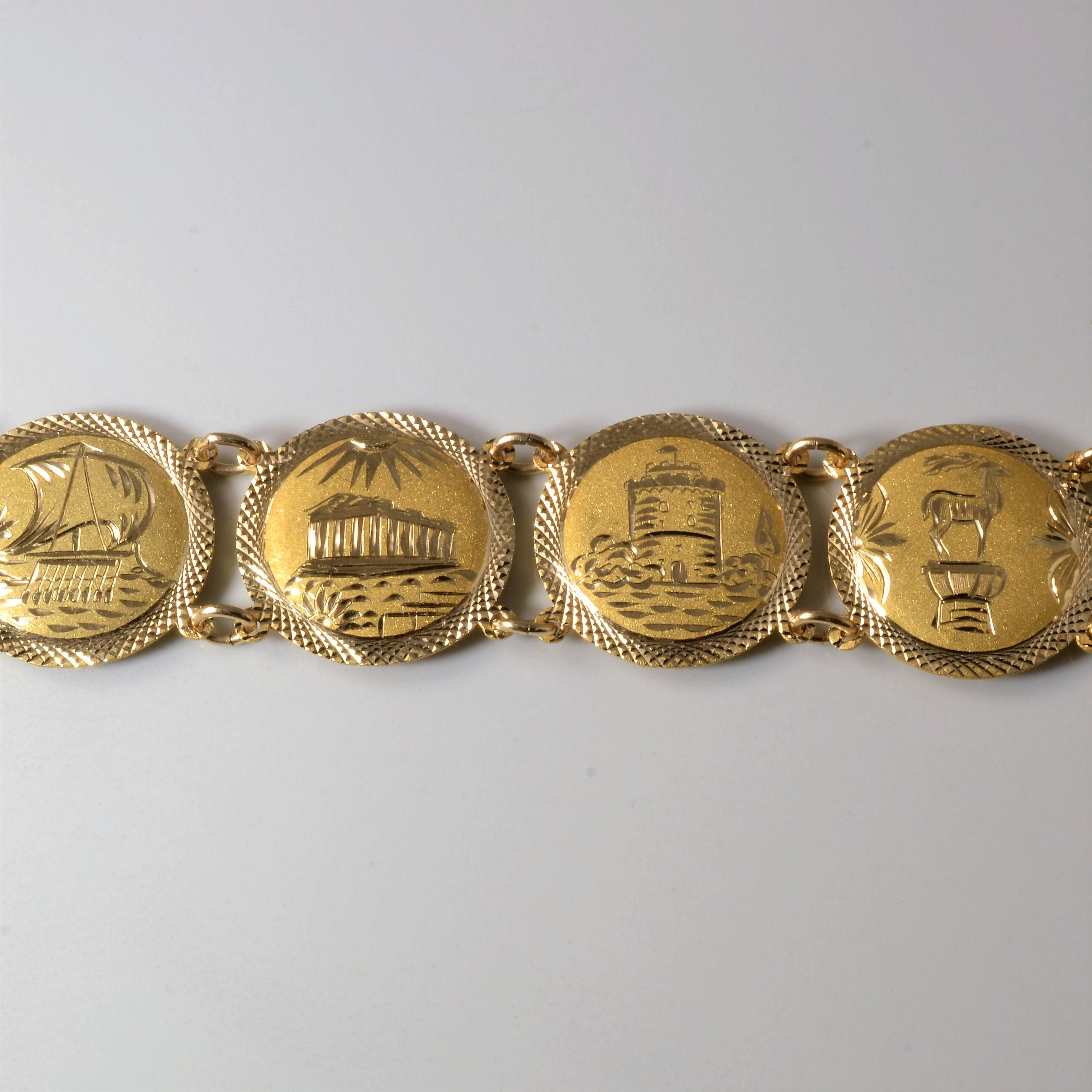 Hand Engraved Custom Travel Lovers Bracelet | 7.5" |