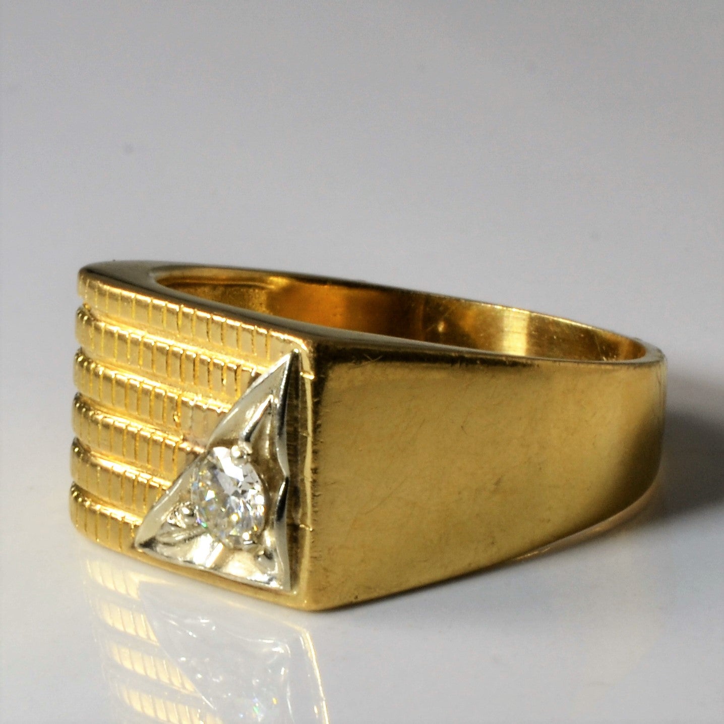 Textured Diamond Ring | 0.22ct | SZ 9.5 |