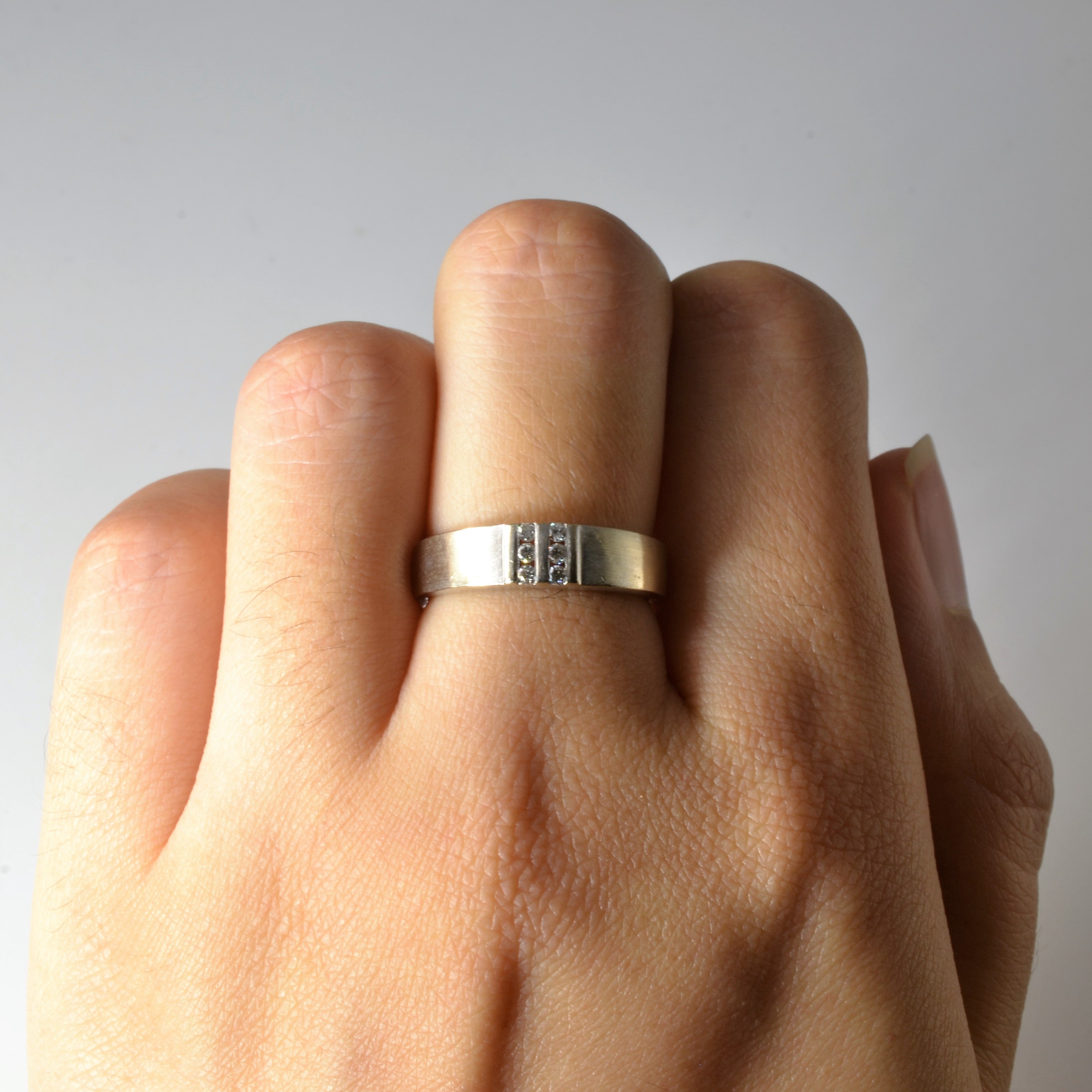Double Vertical Channel Diamond Band | 0.06ctw | SZ 5.75 |