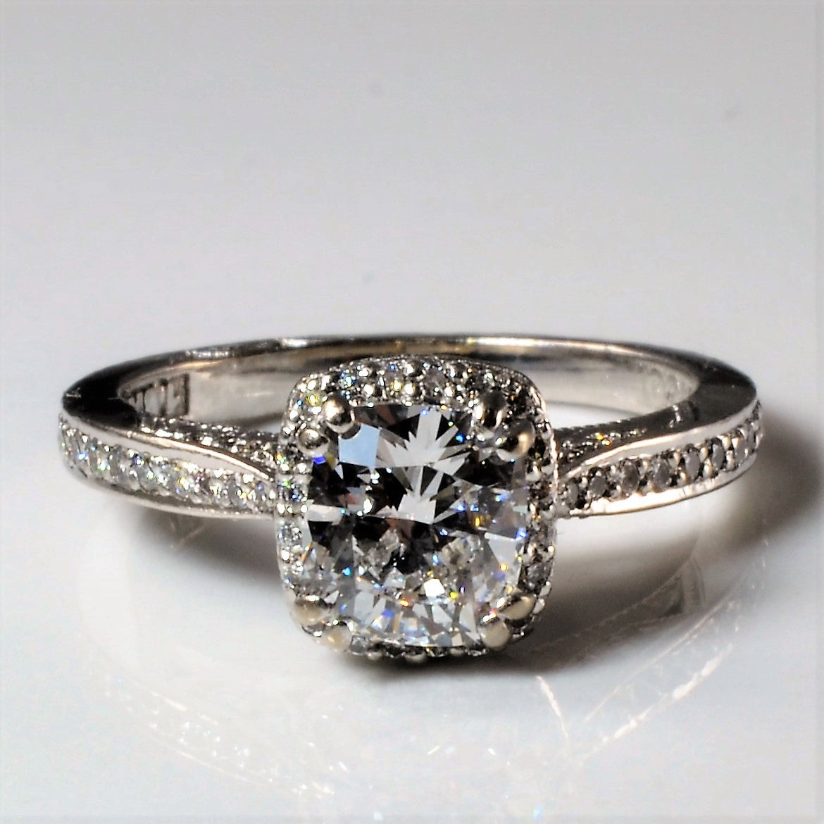 Tacori' Cushion Cut Halo Diamond Engagement Ring | 1.31ctw | SZ 5 |