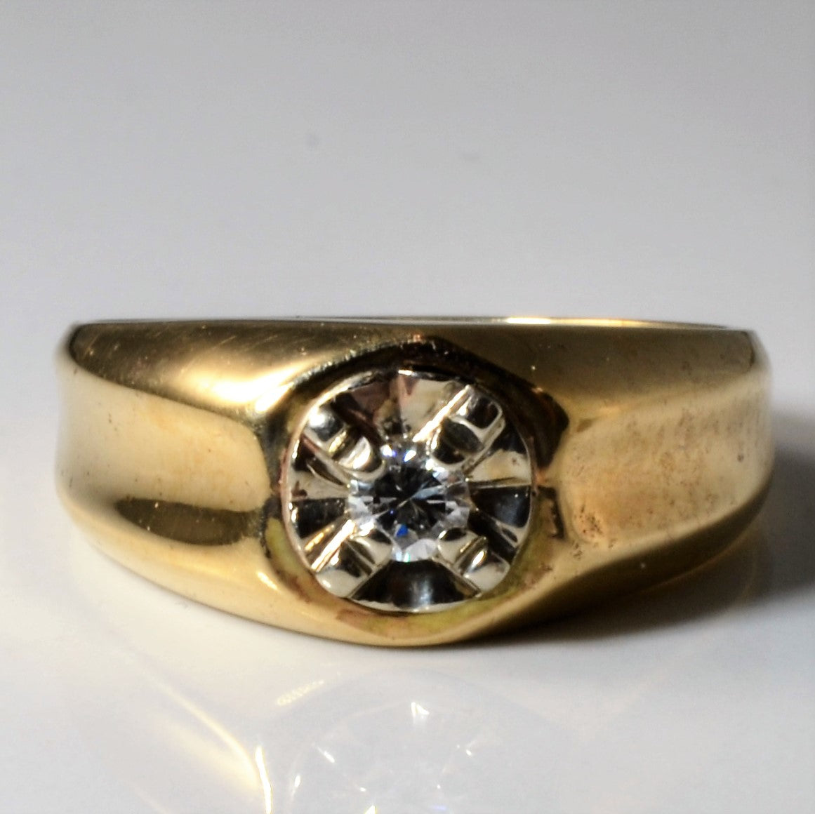 Illusion Set Diamond Tapered Ring | 0.17ct | SZ 10.25 |
