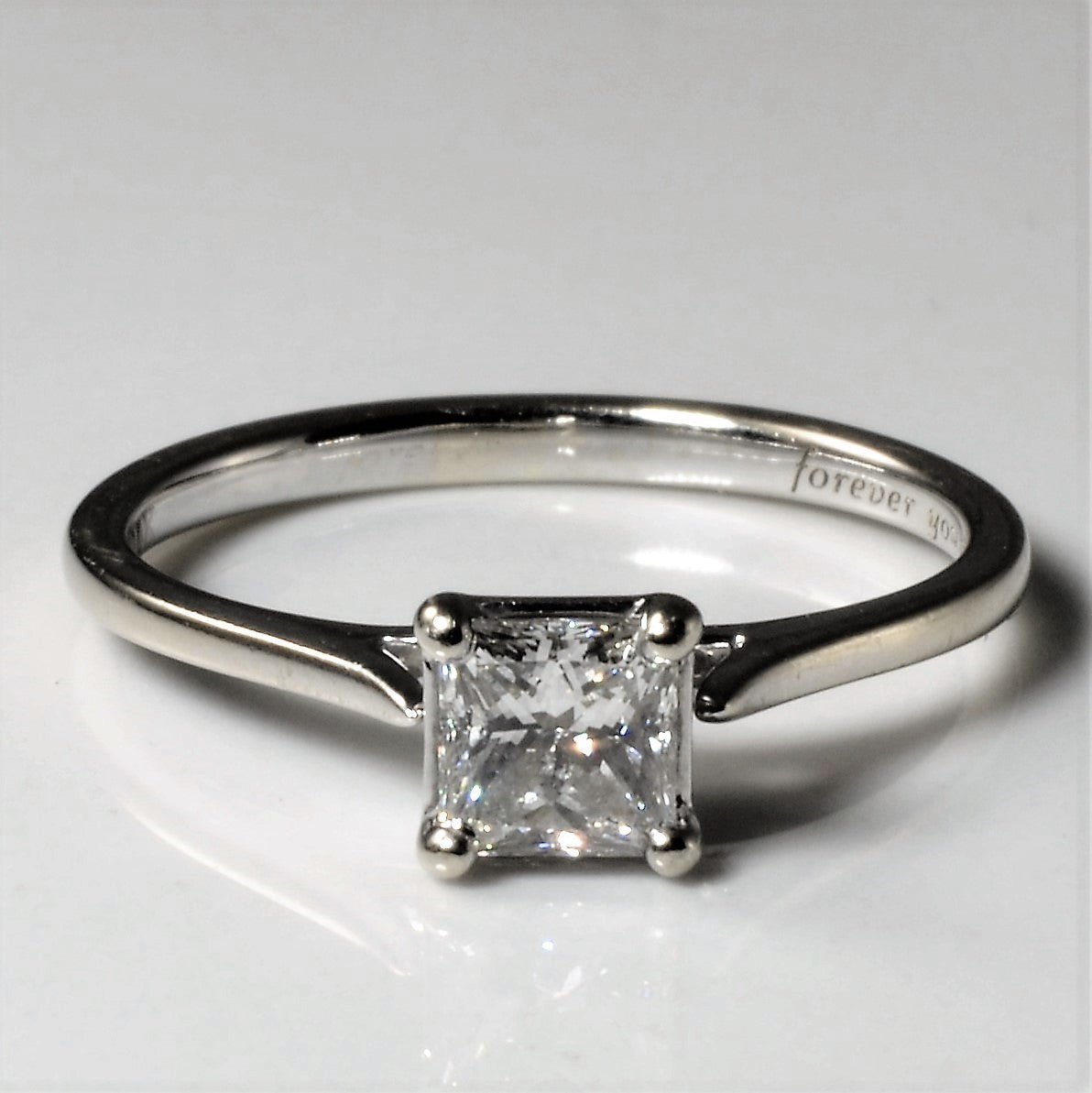 Princess Cut Solitaire Diamond Ring | 0.51ct | SZ 6.5 |