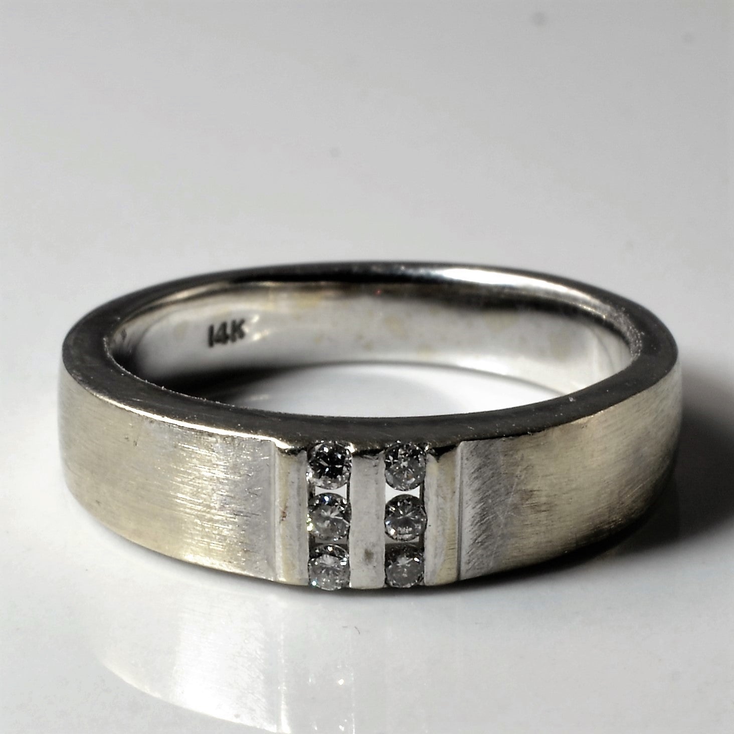 Double Vertical Channel Diamond Band | 0.06ctw | SZ 5.75 |