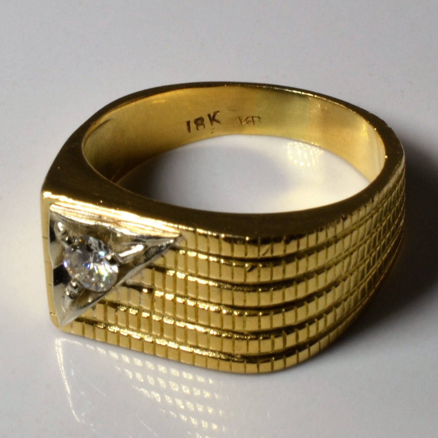 Textured Diamond Ring | 0.22ct | SZ 9.5 |