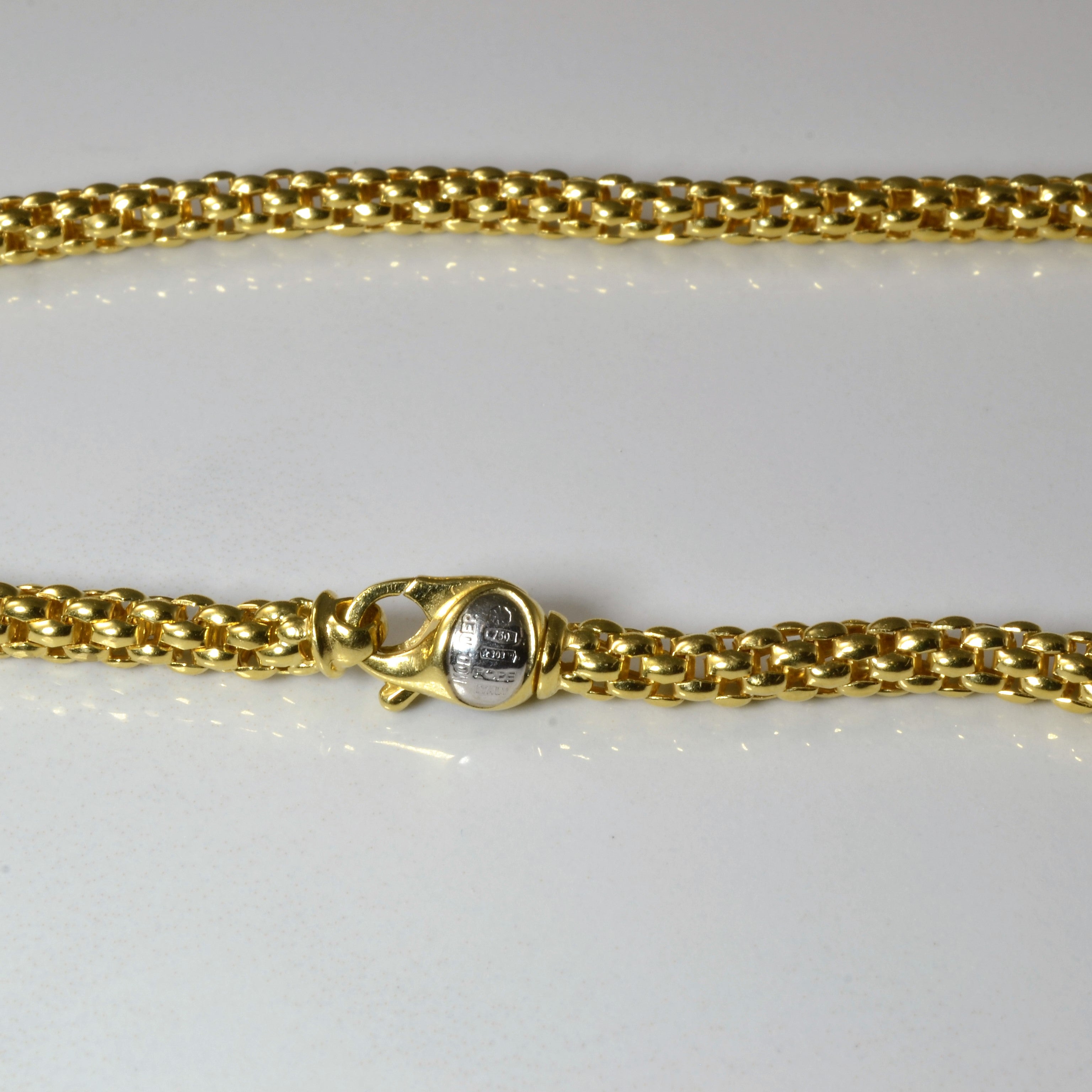 Textured Chain Diamond Knot Necklace | 0.06ctw | 18"|
