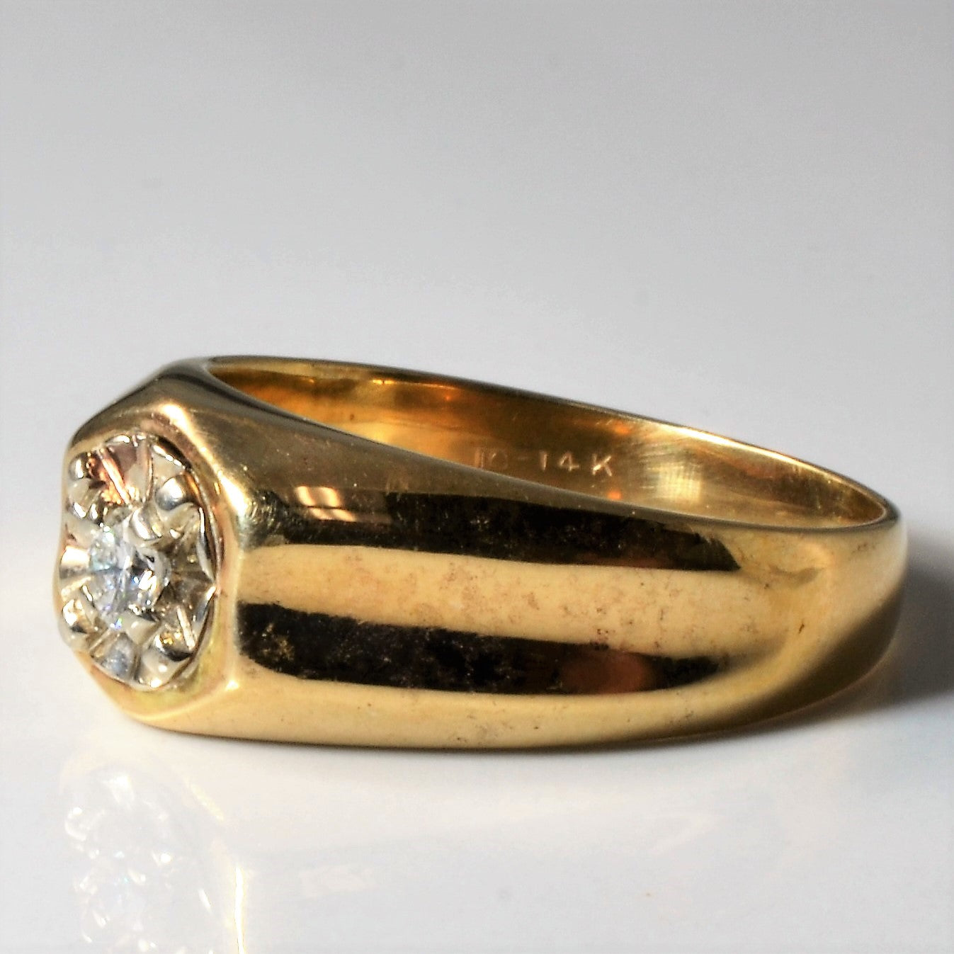 Illusion Set Diamond Tapered Ring | 0.17ct | SZ 10.25 |