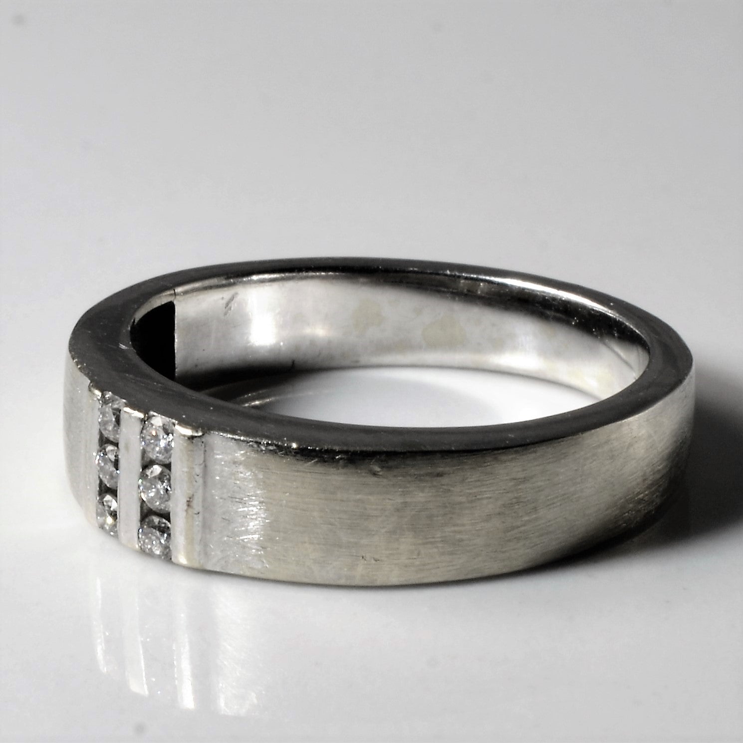 Double Vertical Channel Diamond Band | 0.06ctw | SZ 5.75 |