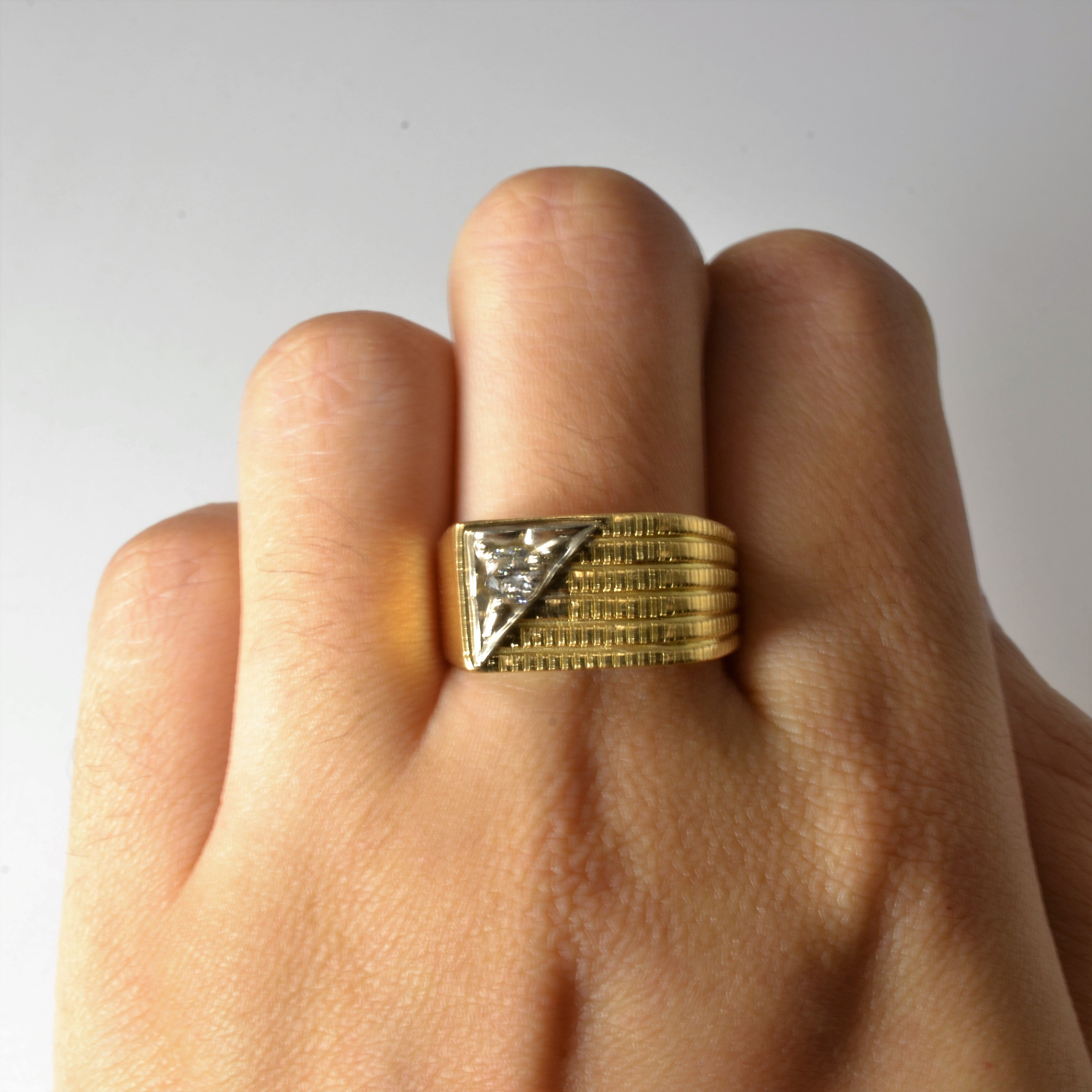 Textured Diamond Ring | 0.22ct | SZ 9.5 |