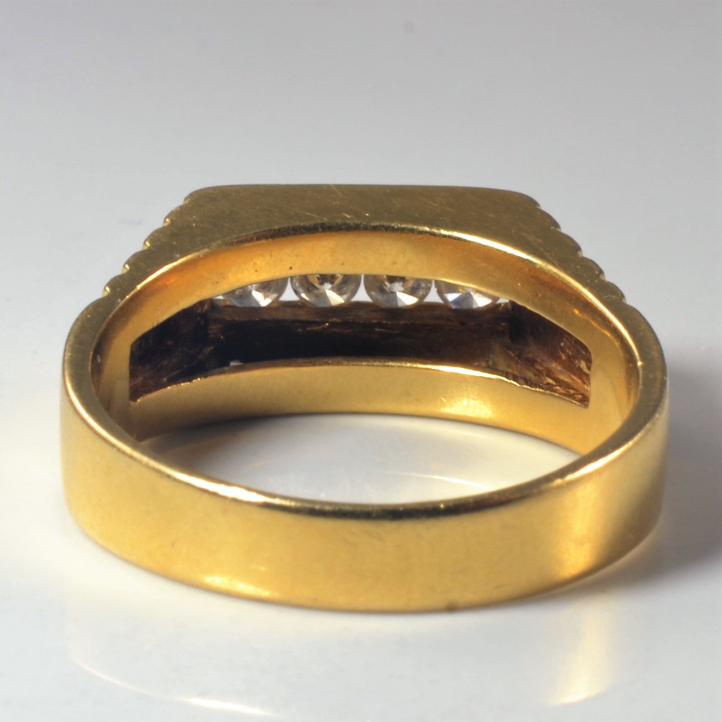 Channel Set Diamond Gold Ring | 0.56ctw | SZ 9.5 |