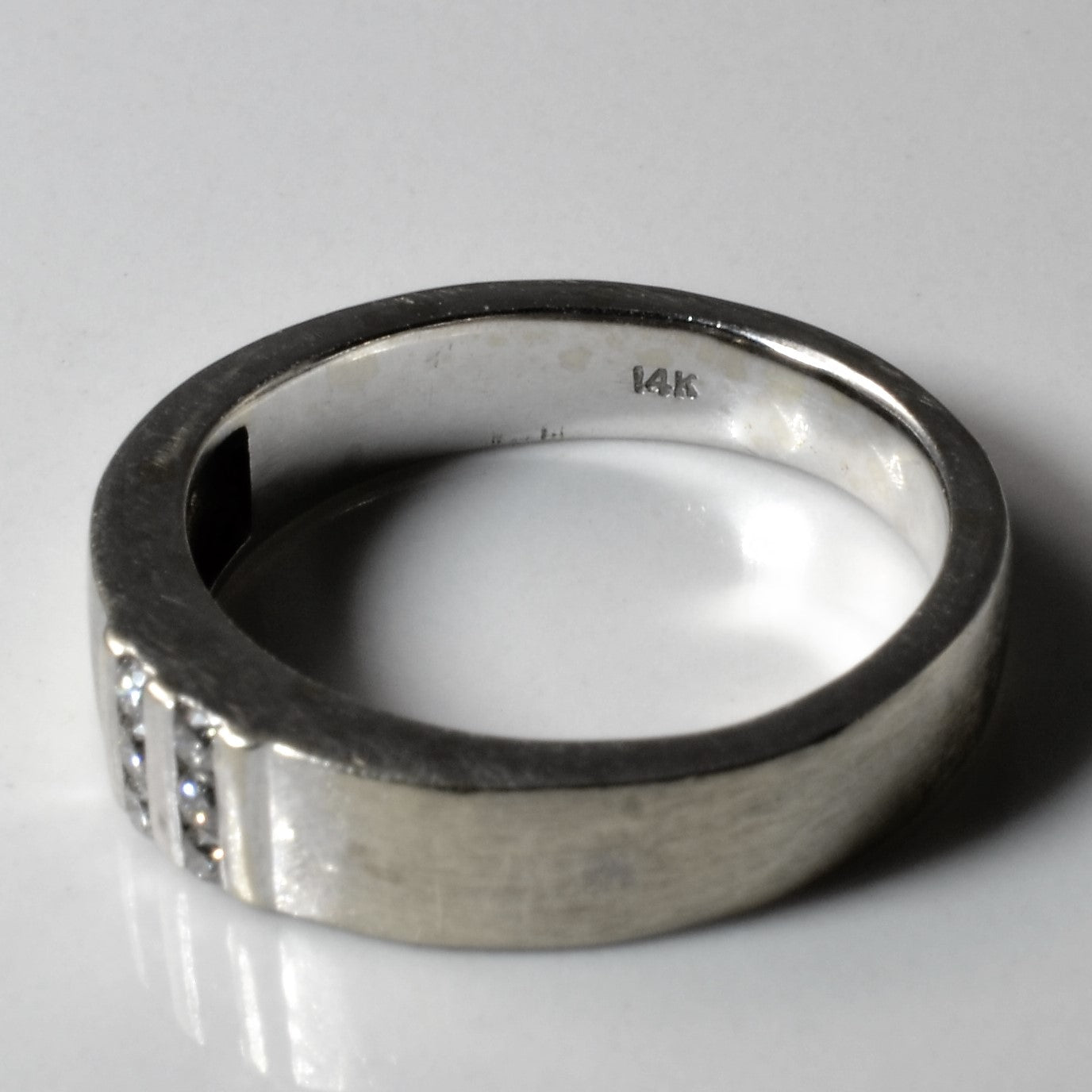 Double Vertical Channel Diamond Band | 0.06ctw | SZ 5.75 |