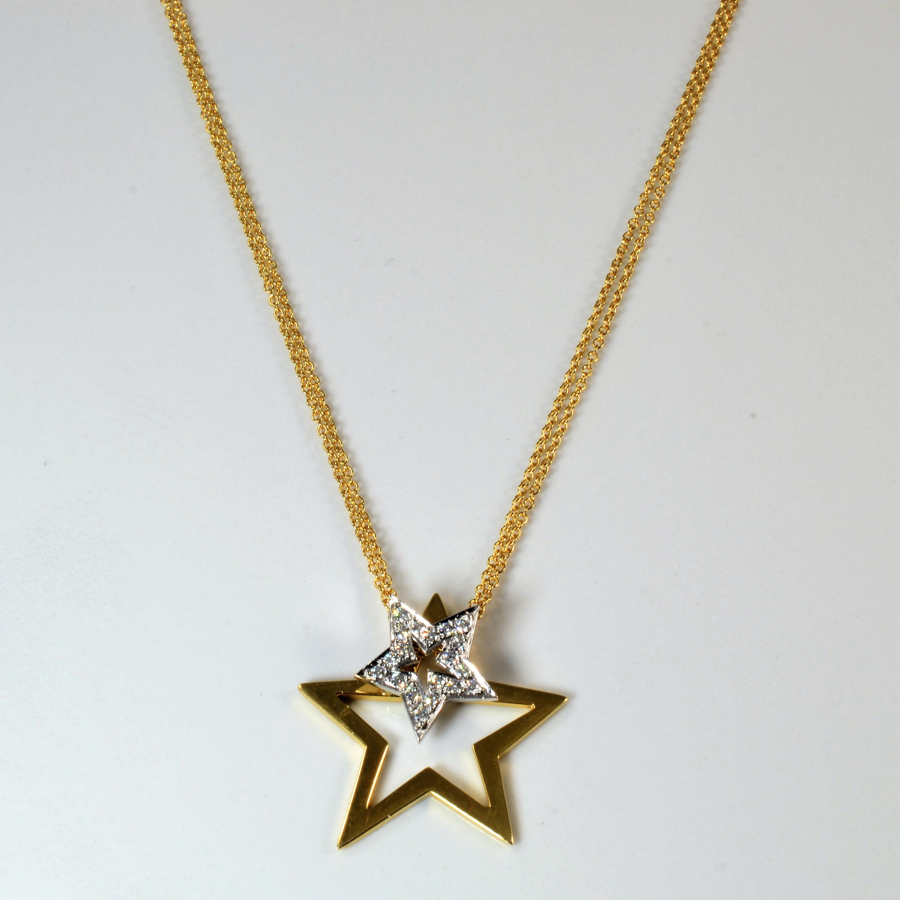 Birks' Diamond Star Necklace | 0.26ctw | 18" |