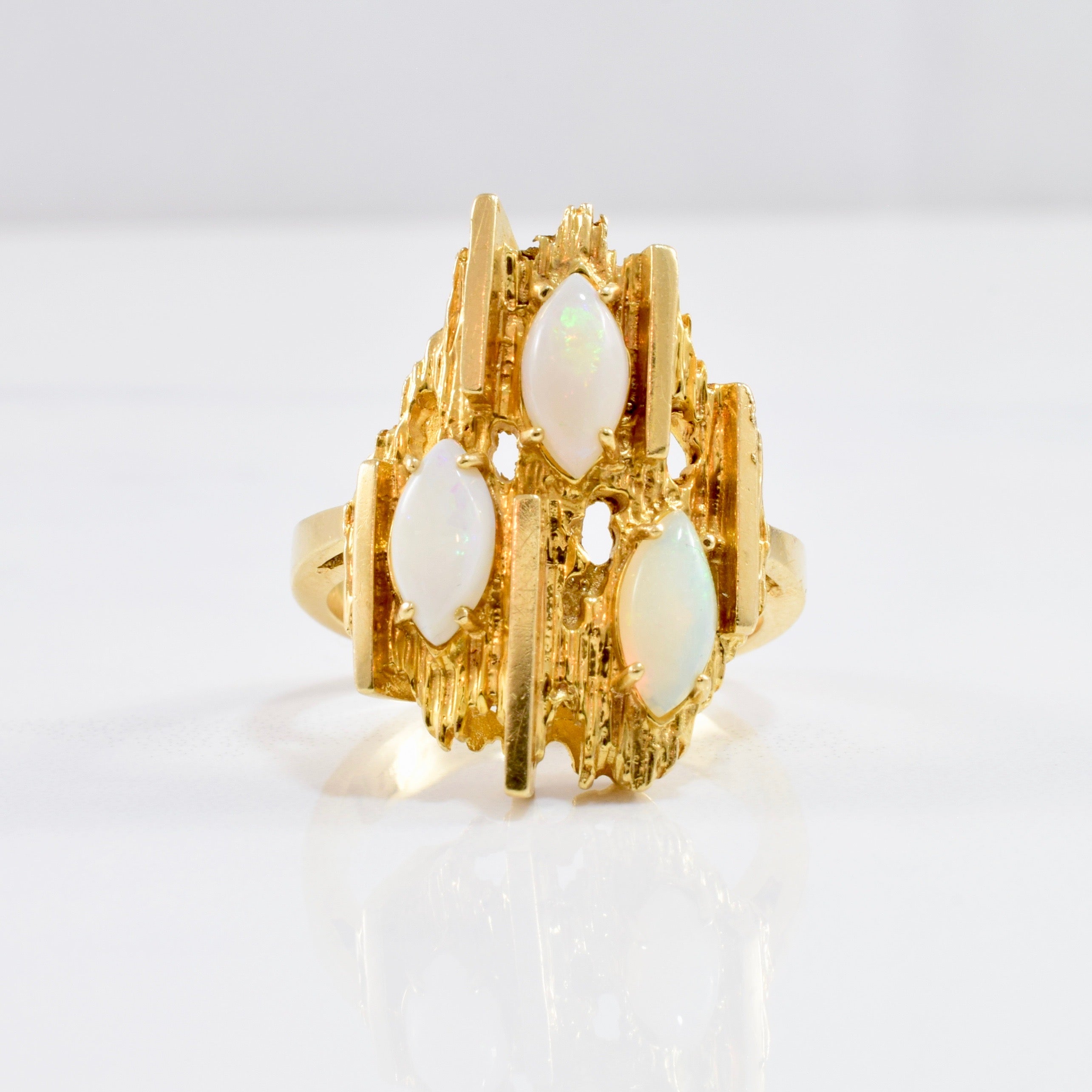 Bague en opale texturée | Taille 7,5 |