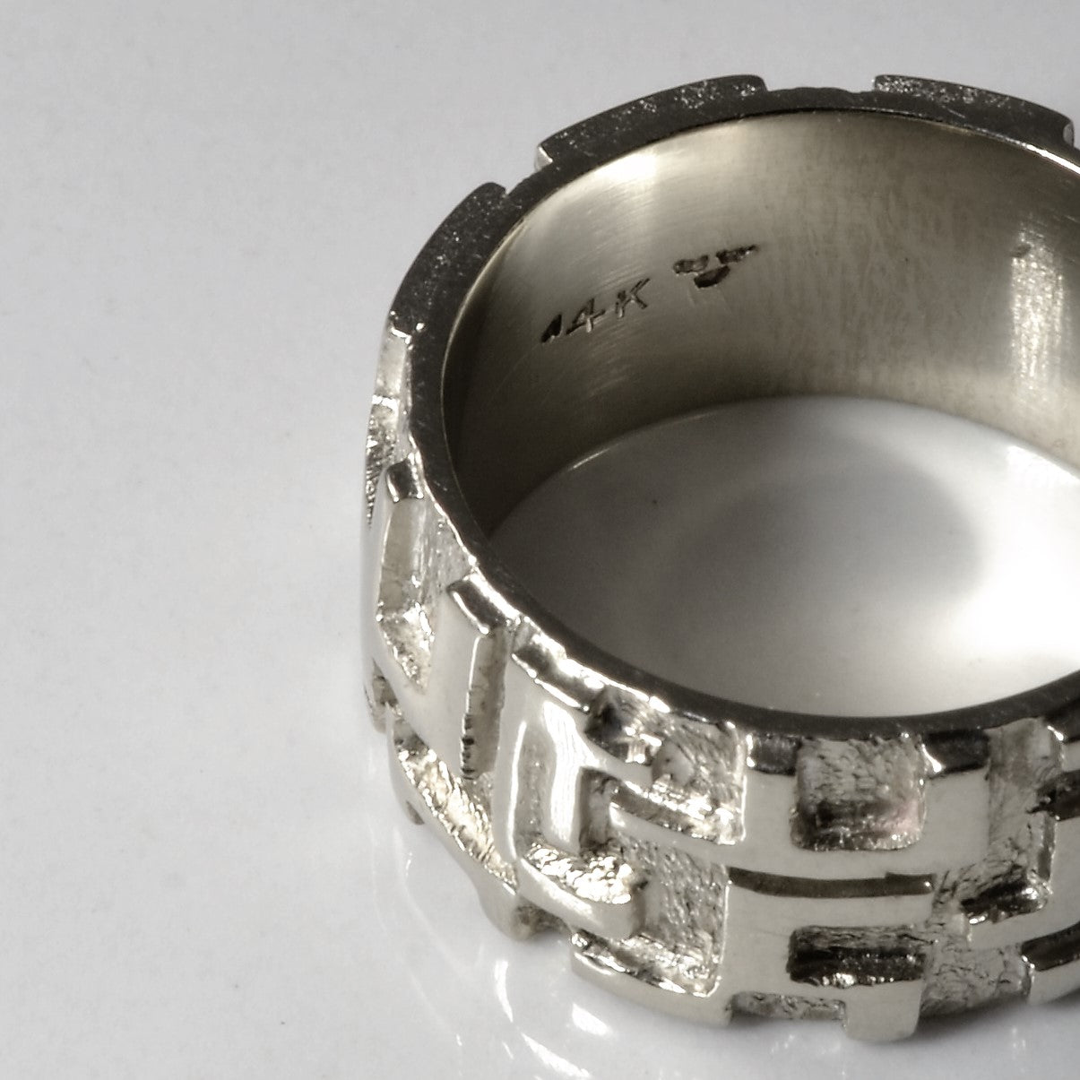 White Gold Geometric Band | SZ 5.75 |