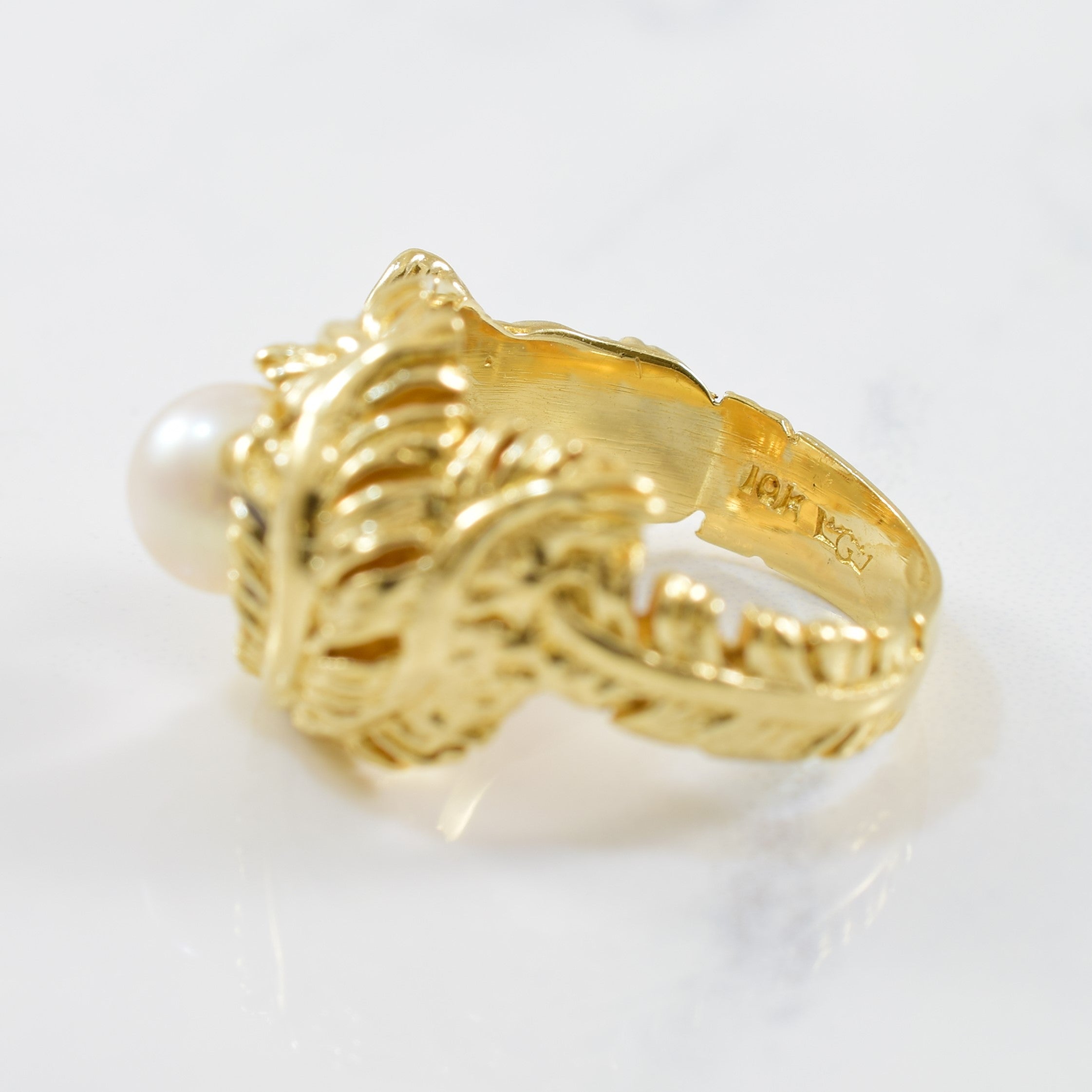 Feather Nest Pearl Ring | 1.85ct | SZ 5.75 |
