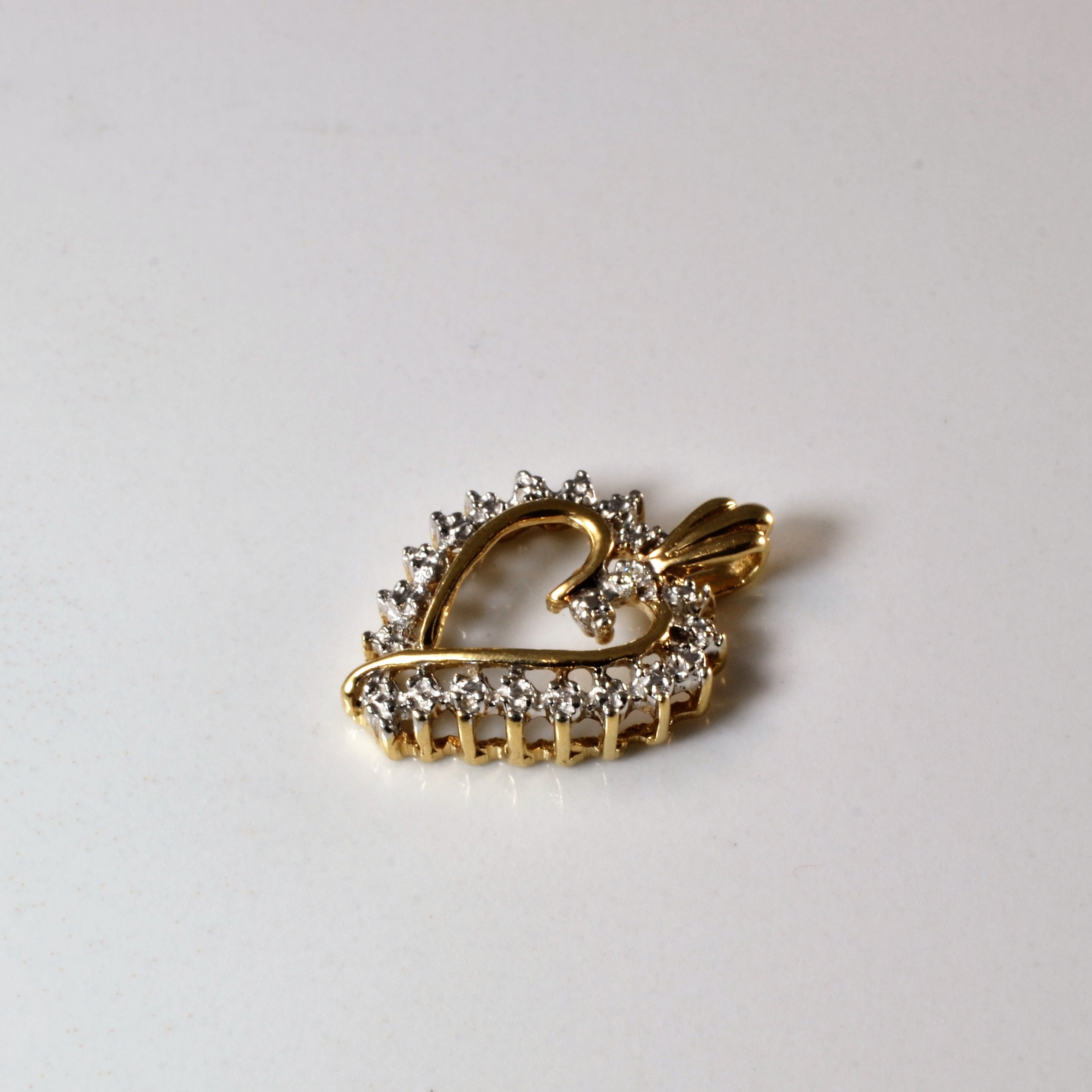 Pave Diamond Heart Pendant | 0.005ctw |